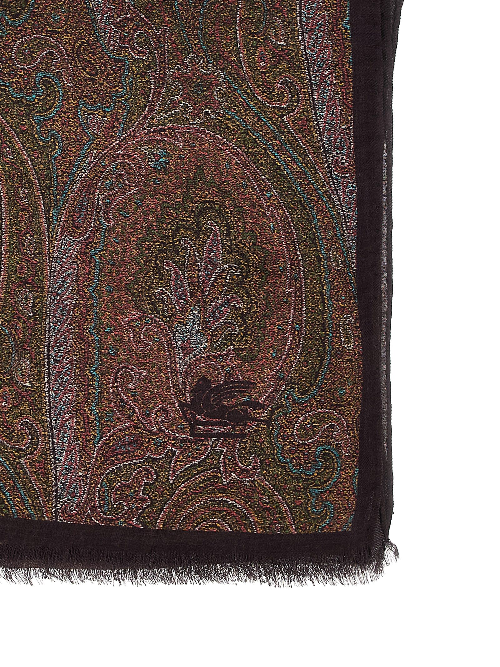 Shop Etro Paisley Scarf In Multicolor