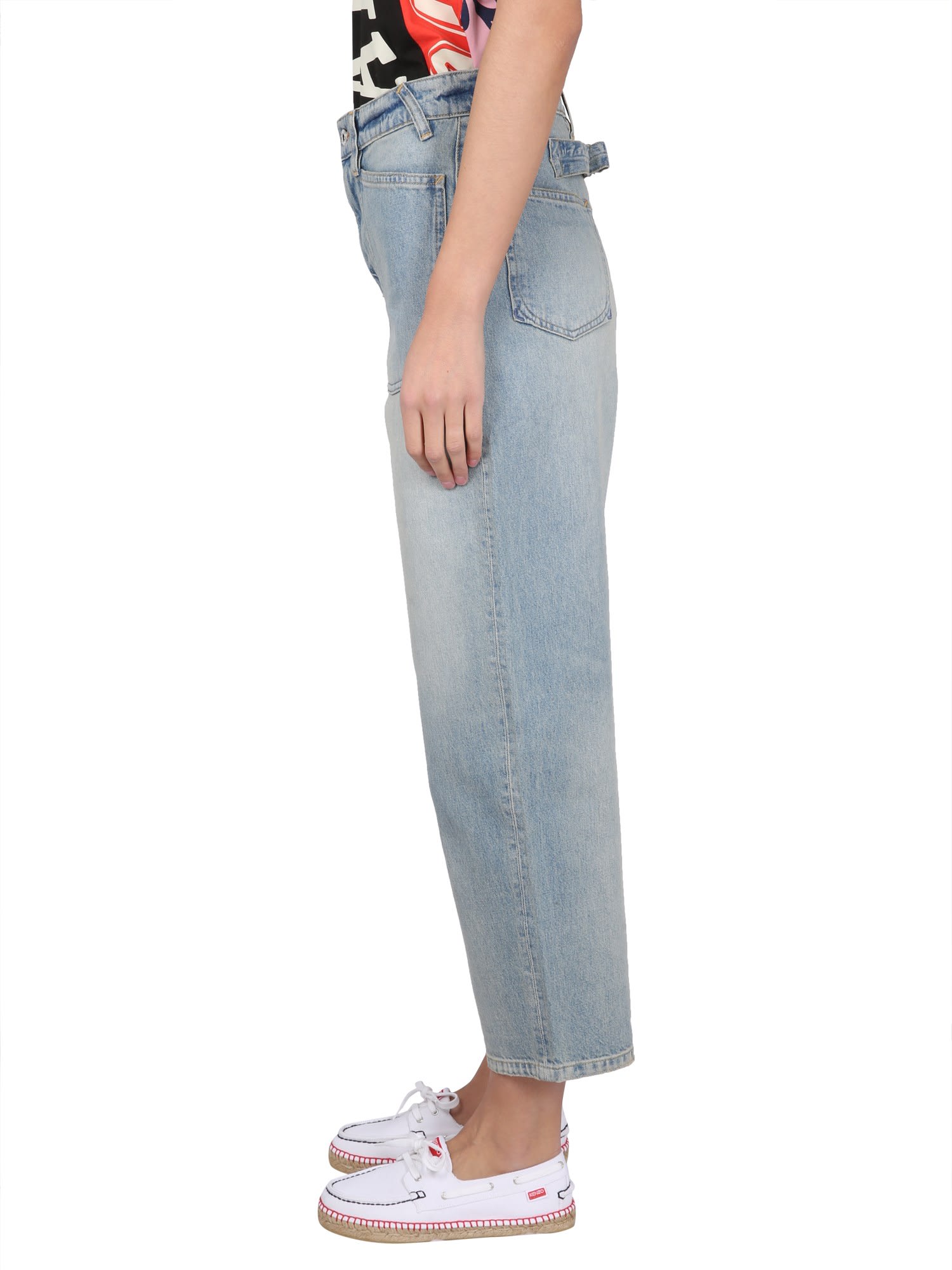 Kenzo Women Carrot Fit Jeans In Blue