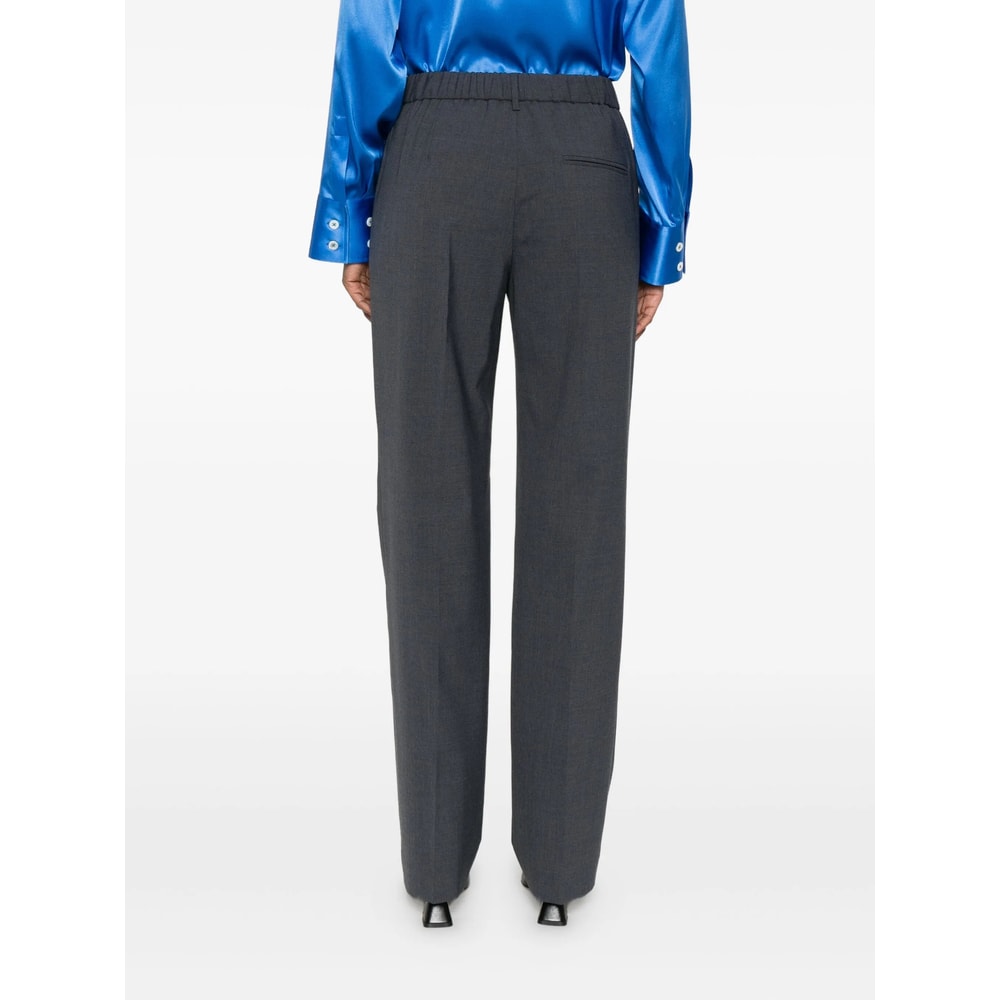 Covert Pressed-crease Trousers In Gray