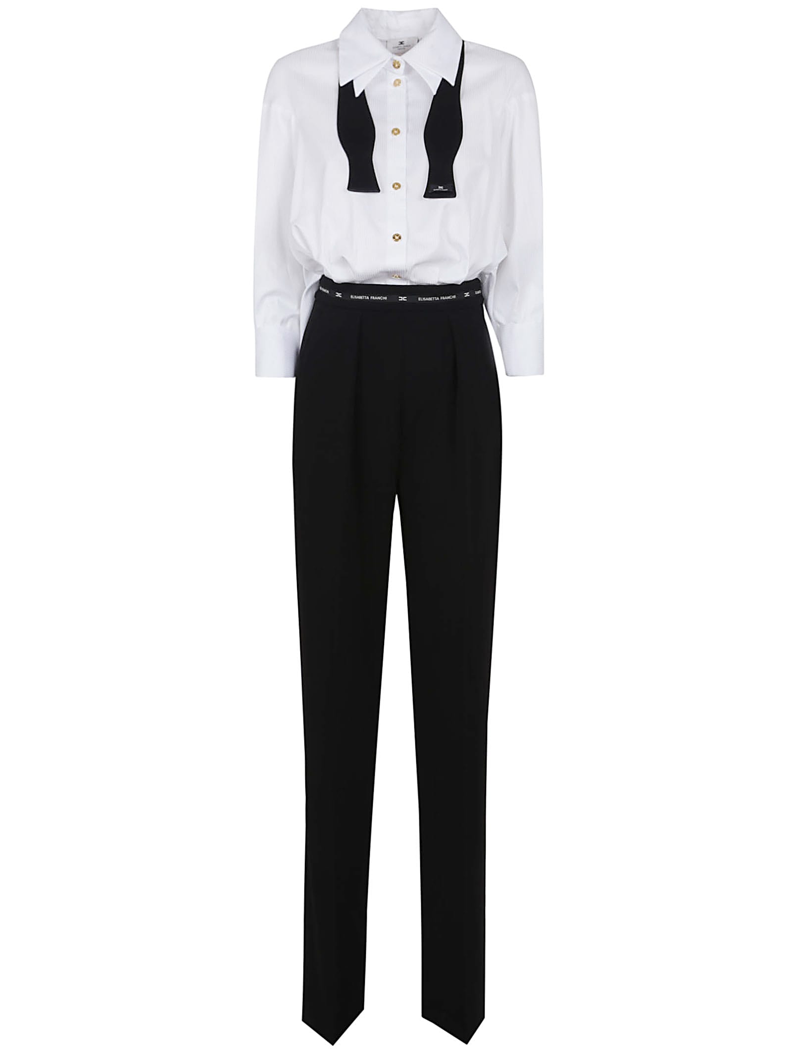 Elisabetta Franchi Womens Jumpsuit With Shirt In Black