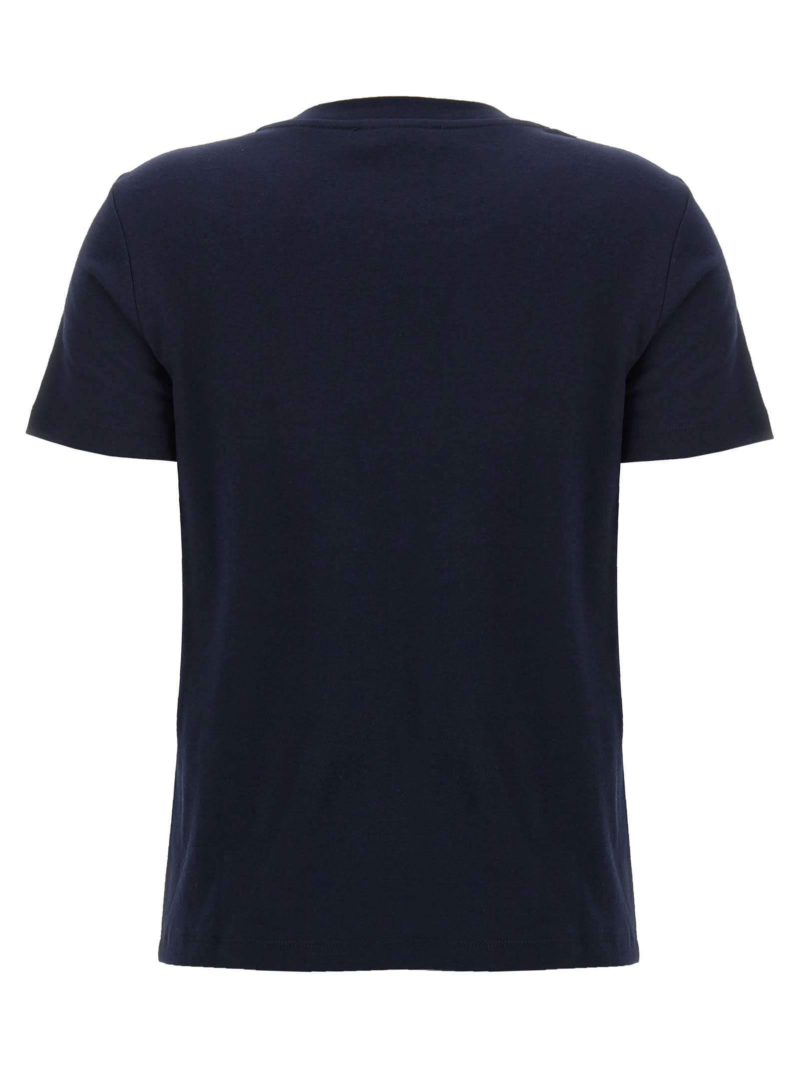 S Max Mara ' Logo Cotton T-shirt In Blue