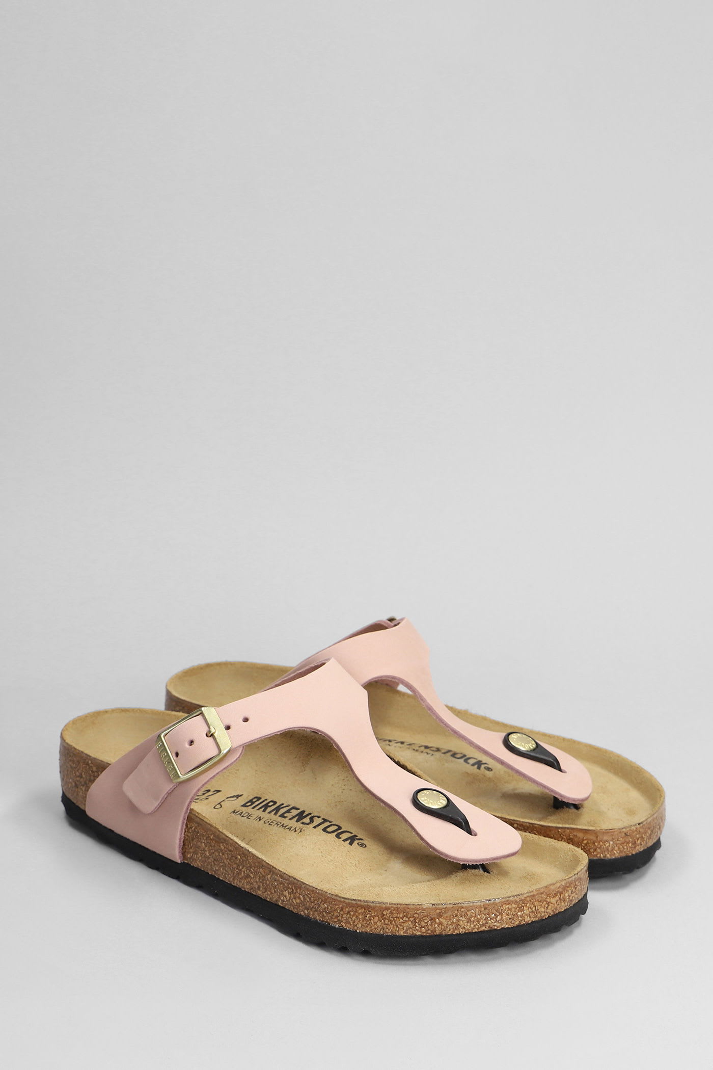 Birkenstock Gizeh Flats In Rose-pink Nubuck In Pink