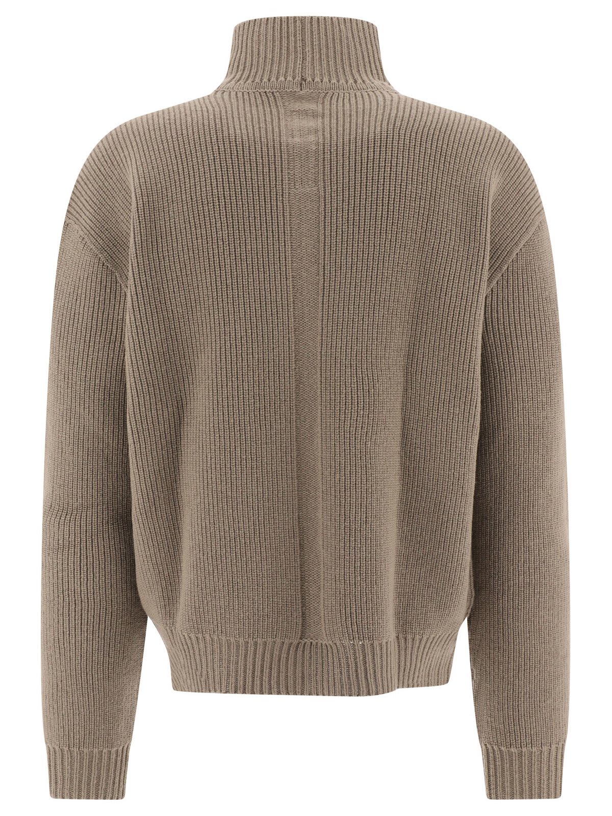 Shop Rick Owens Turtleneck Knitted Jumper In Grigio