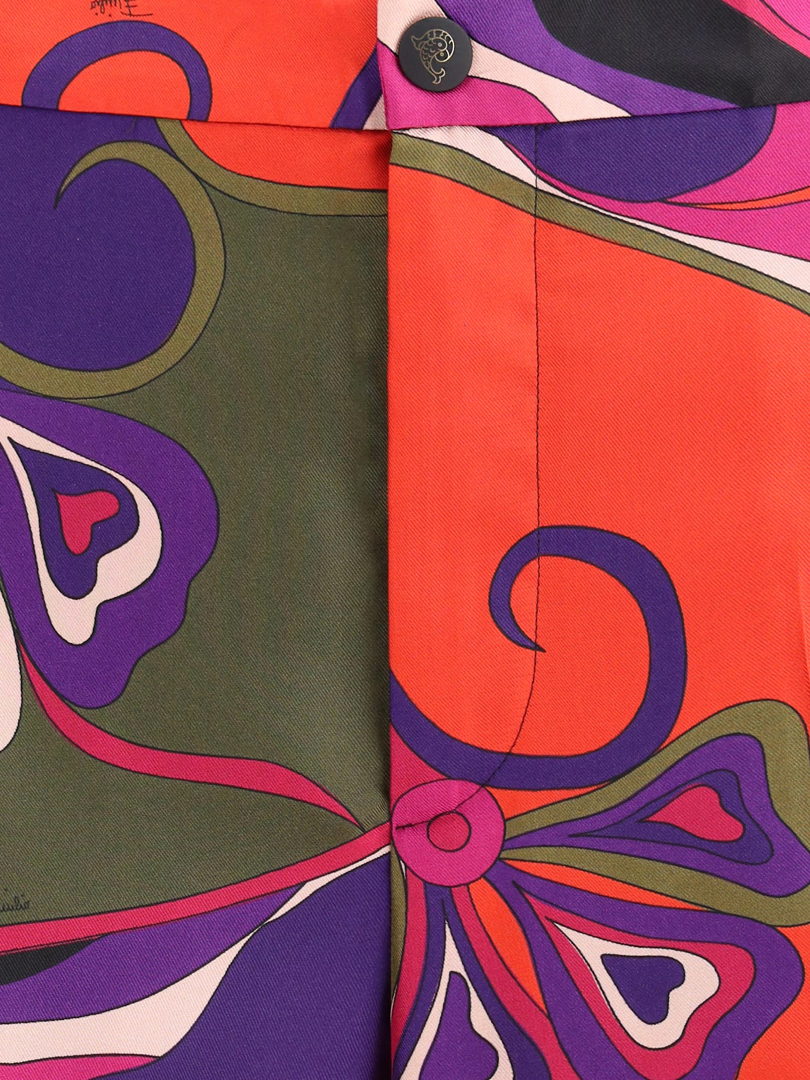 Pucci Mid-rise Straight Pants In Multi