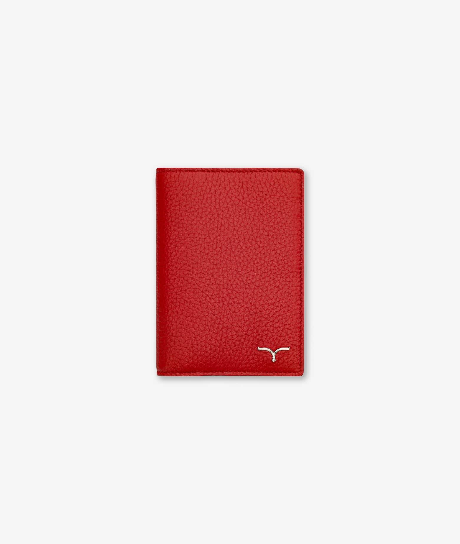 Larusmiani Passport Cover Fiumicino Wallet In Red
