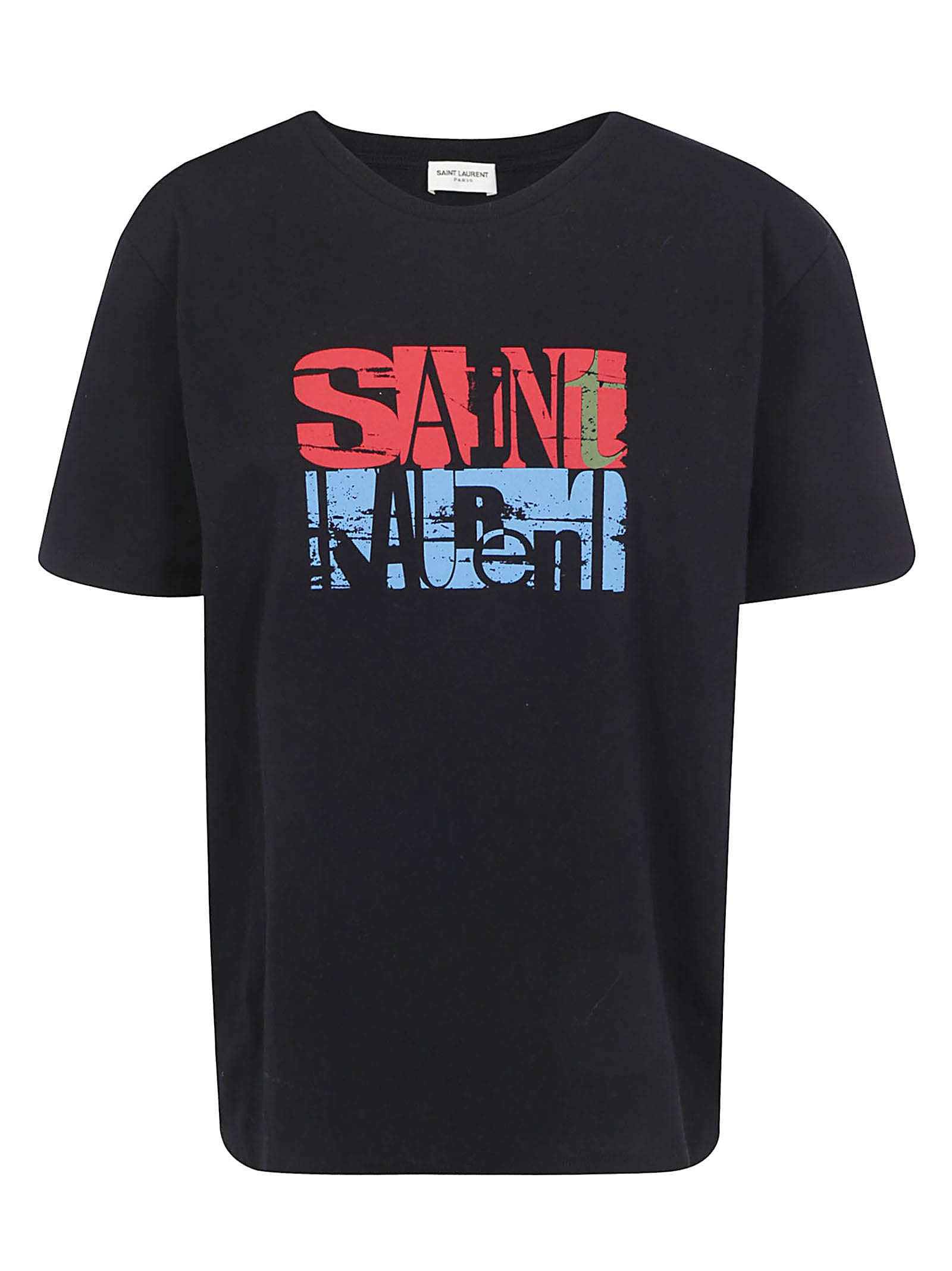 Saint Laurent T-shirt In Noir/multicolore
