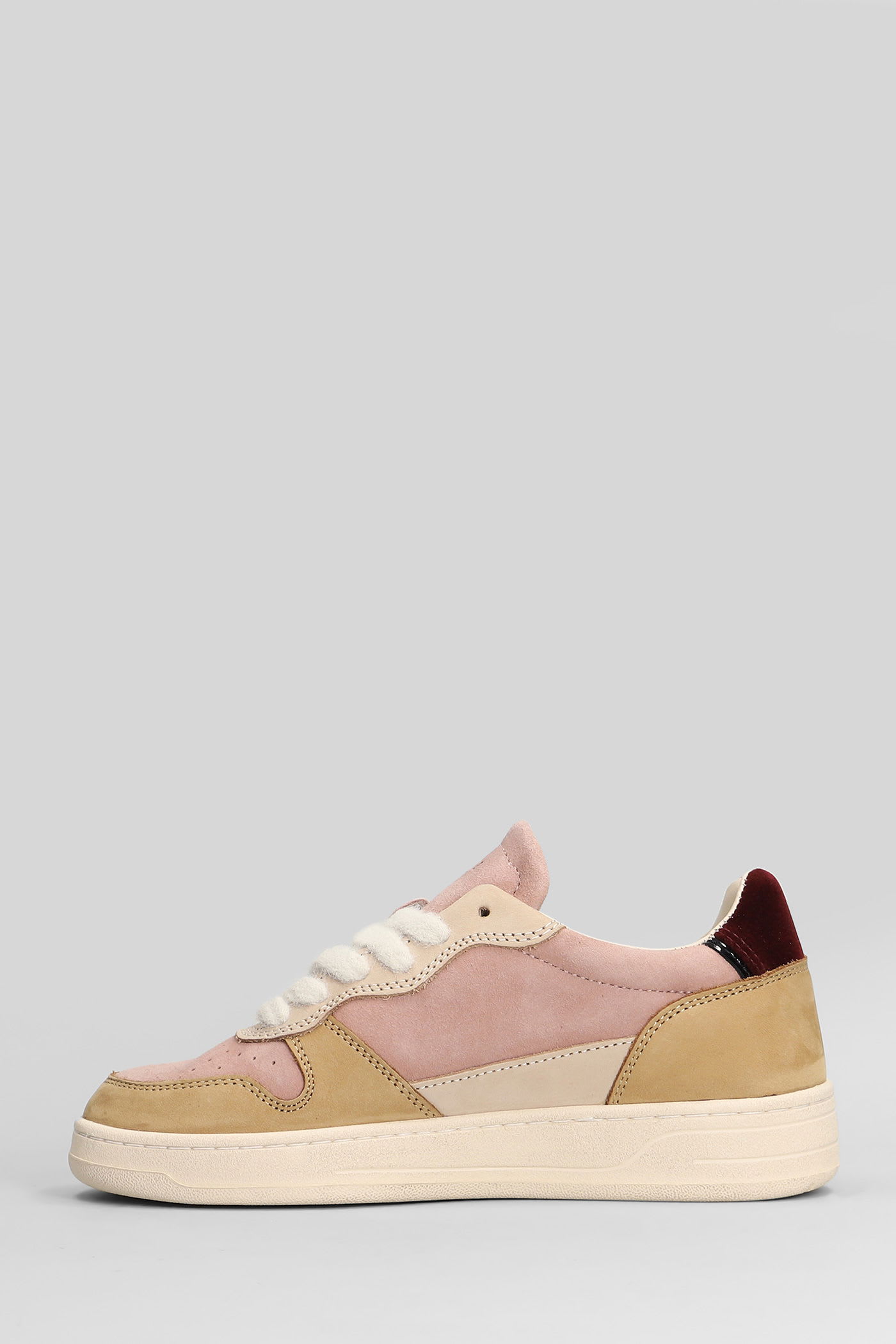 Date Court 2.0 Sneakers In Taupe Suede And Fabric In Multi