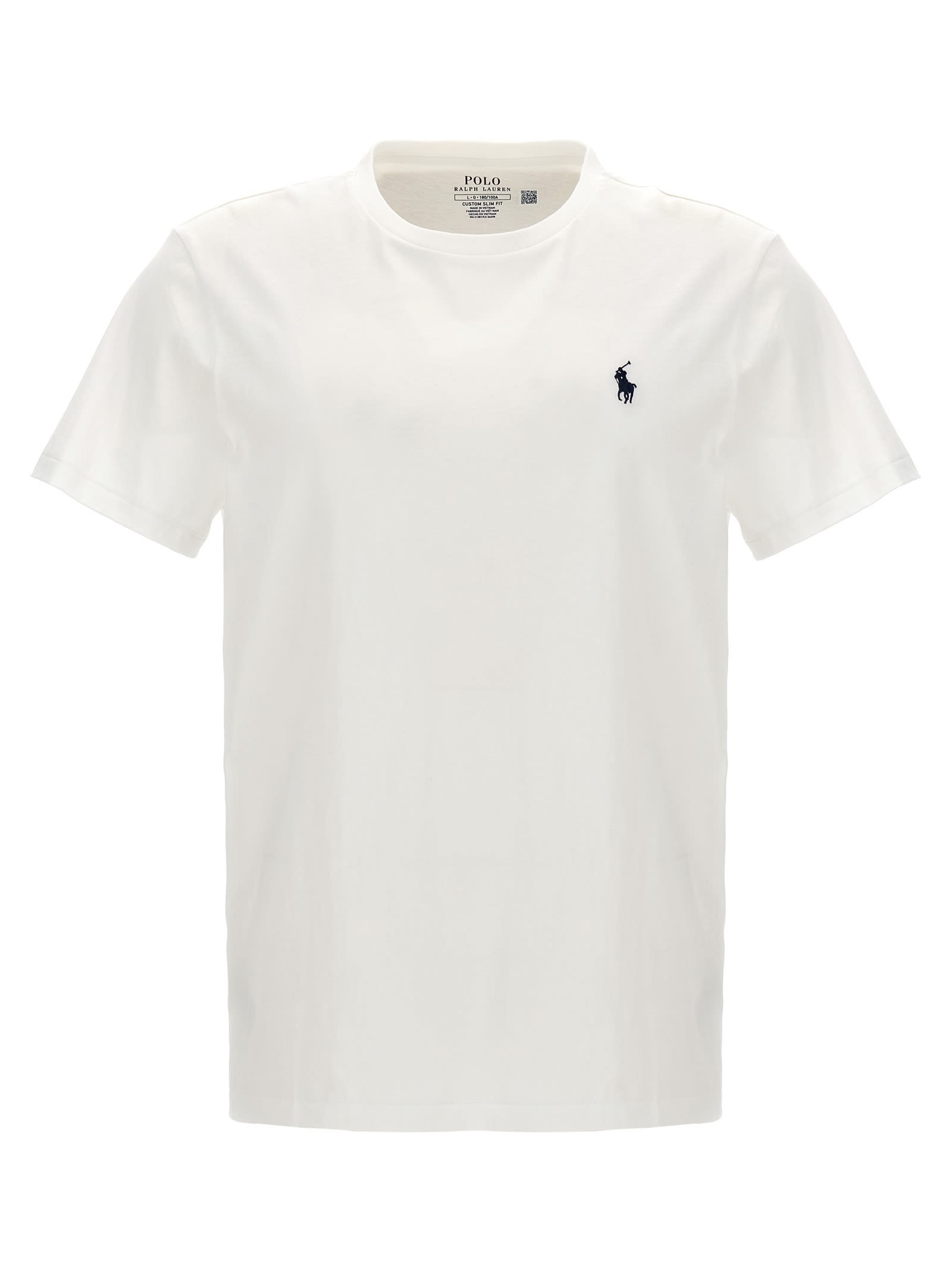 Shop Polo Ralph Lauren Logo T-shirt In White