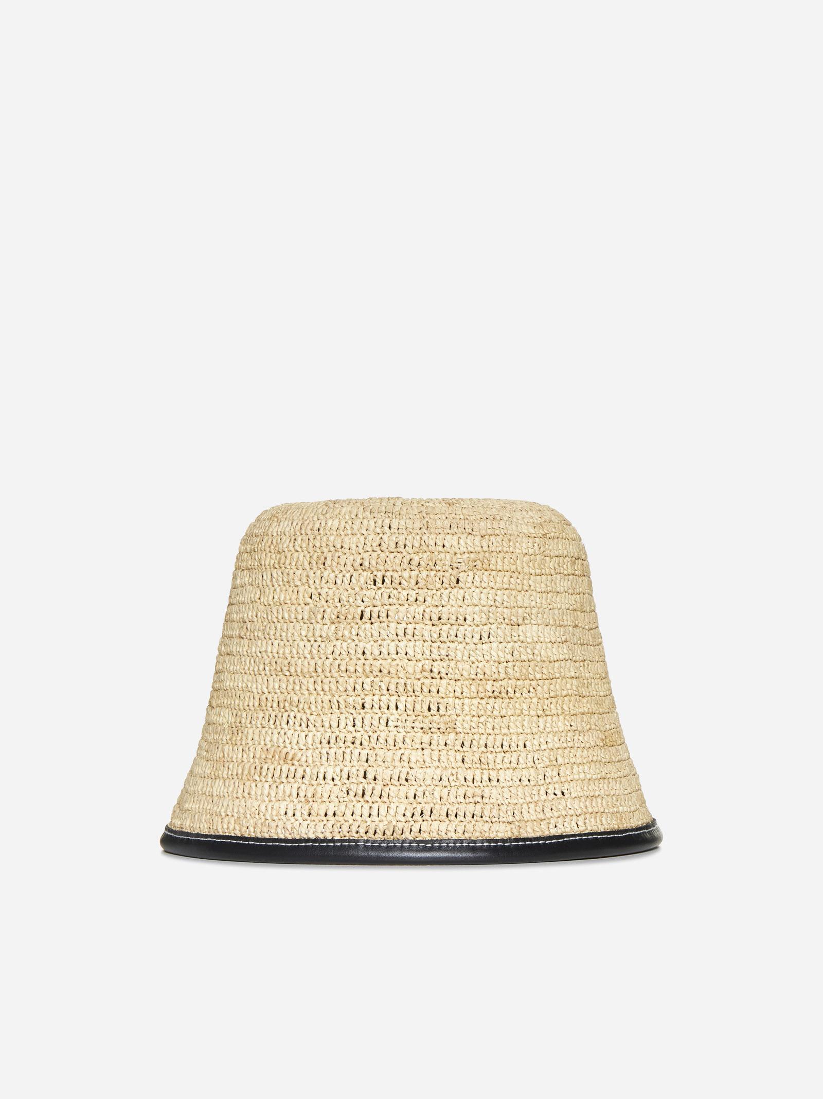 Shop Jacquemus Le Bob Soli Straw Hat In Black