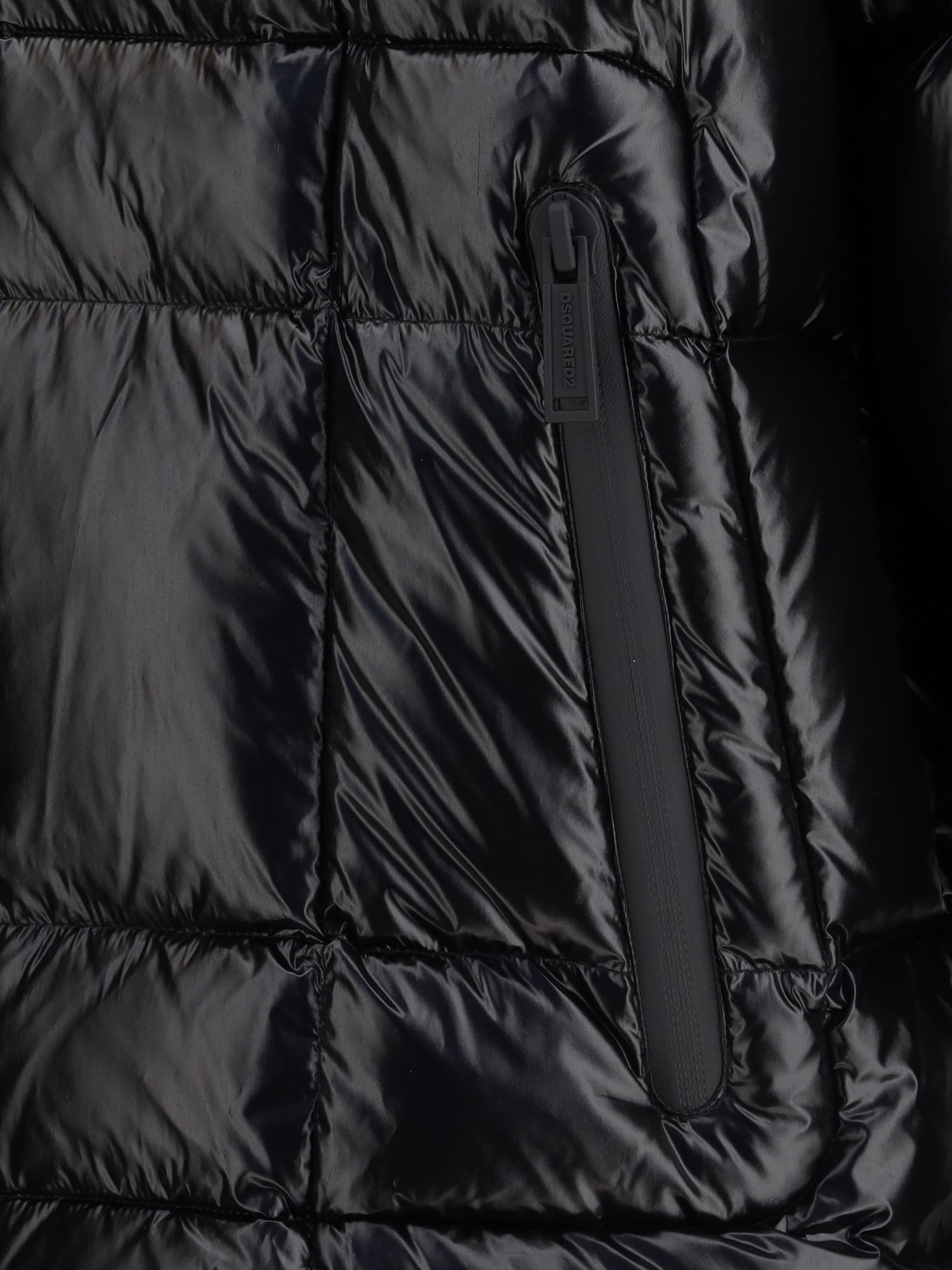 Dsquared2 3d Down Jacket In Black
