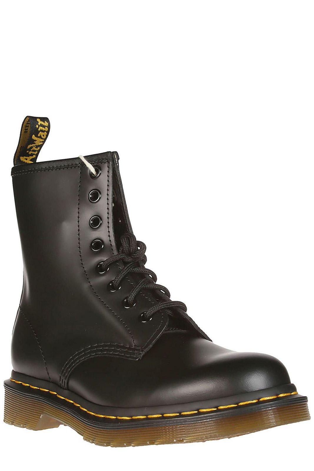 Shop Dr. Martens' Round-toe Lace-up Ankle Boots In Nero