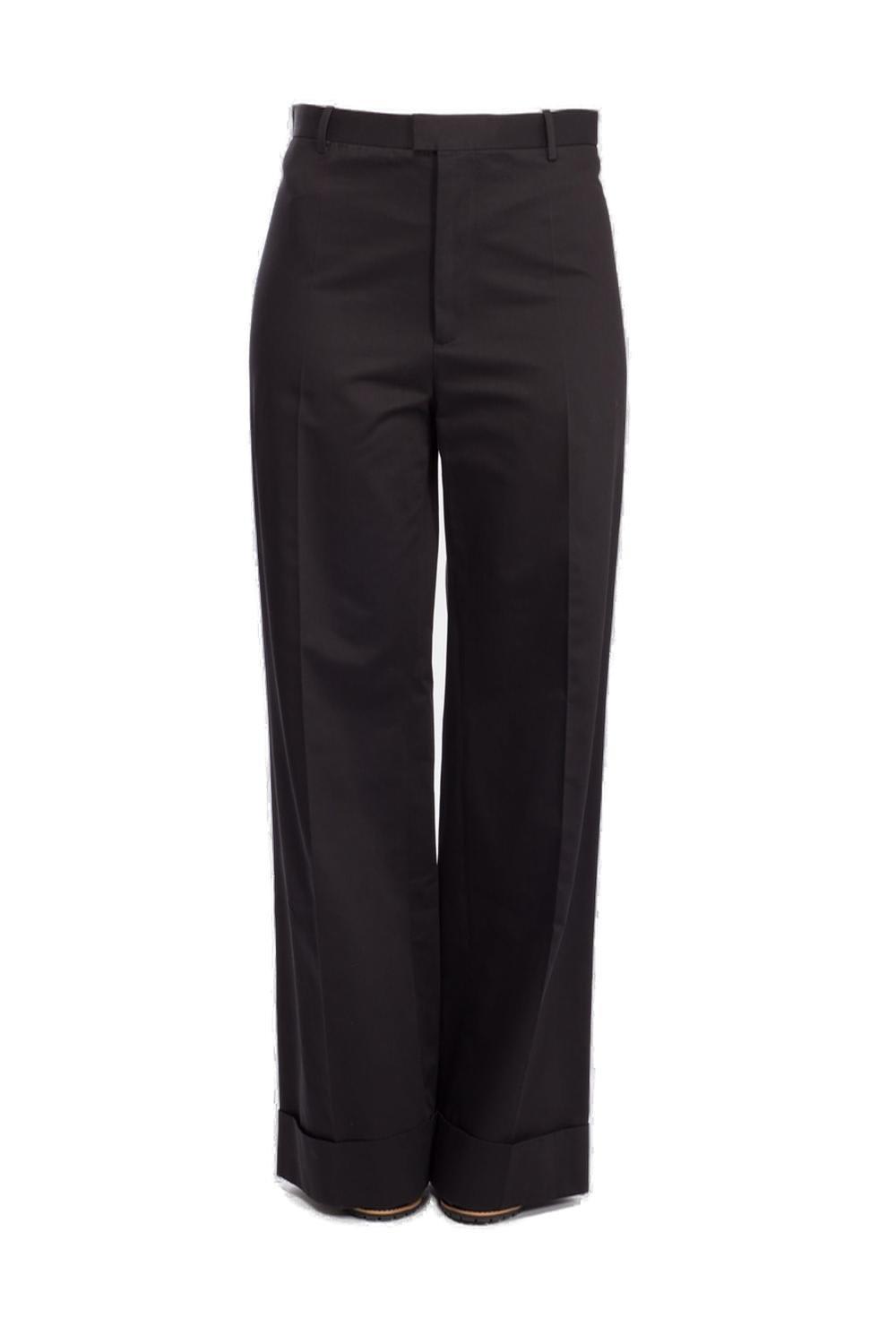 Pleat Detailed Straight-leg Trousers