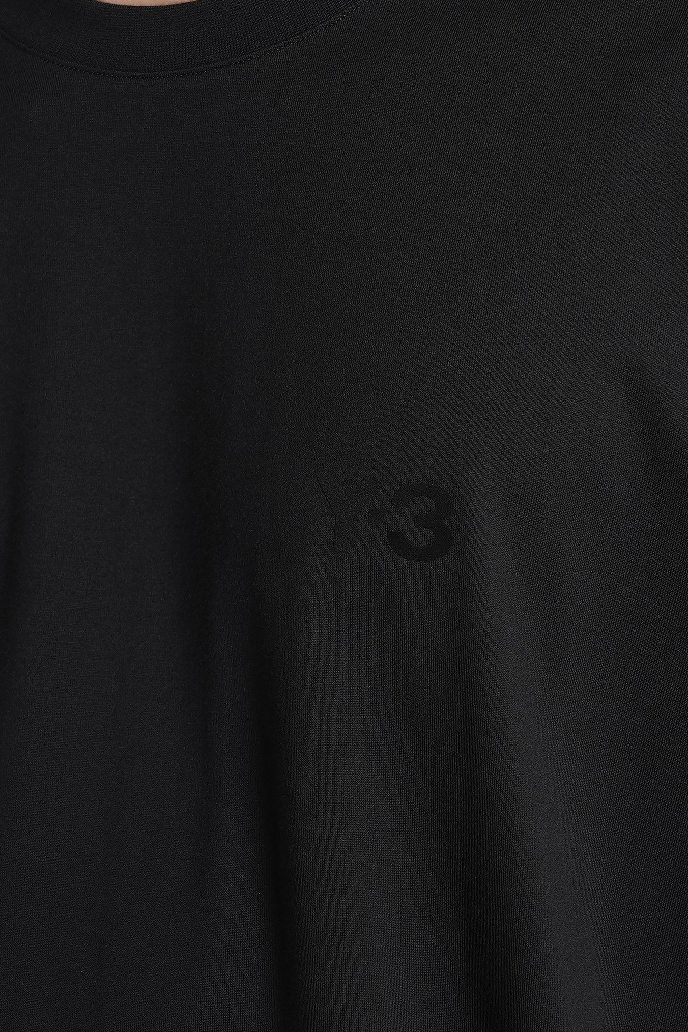 Y-3 Logo-detail Cotton T-shirt In Black