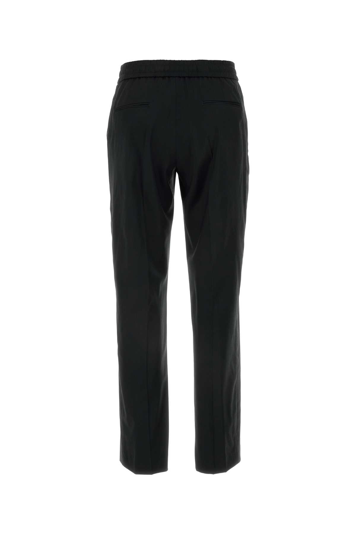 PT TORINO BLACK STRETCH WOOL BLEND PANT