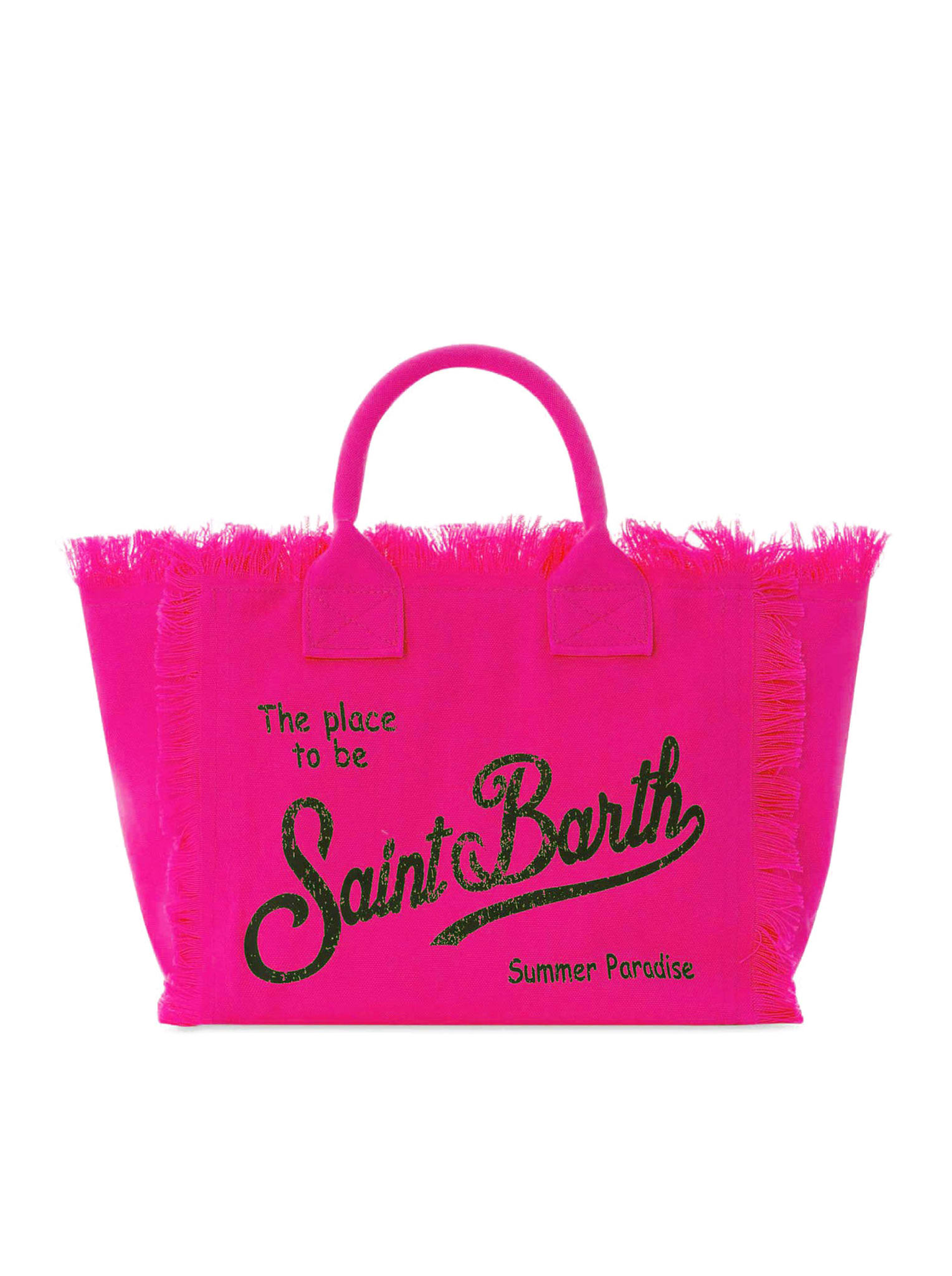 Mc2 Saint Barth Vanity Fluo Pink Canvas Shoulder Bag | ModeSens