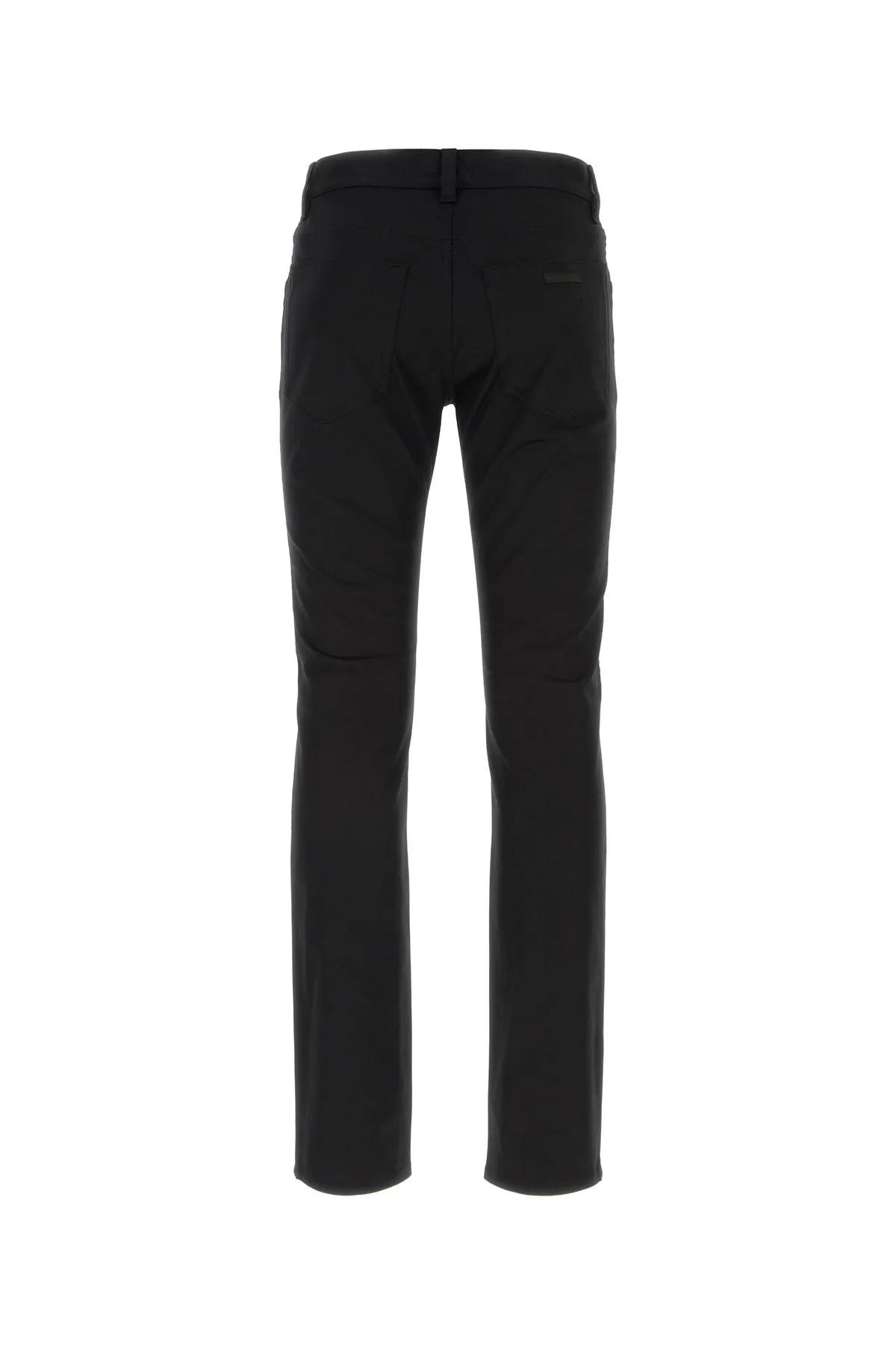 Prada Dark Blue Drill Chino Pant In Blue