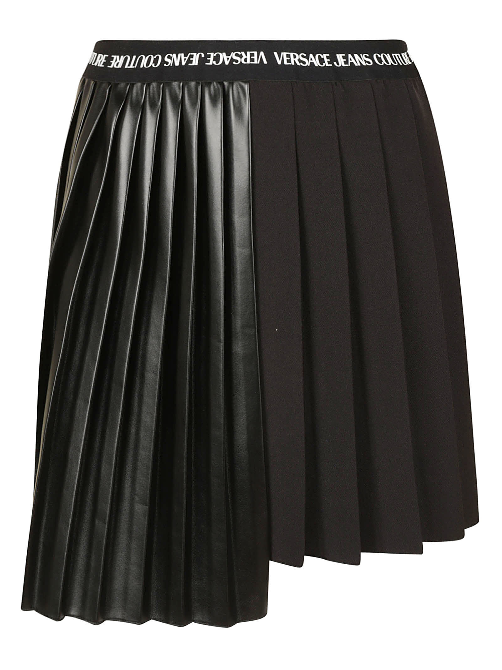 Versace Jeans Couture Asymmetric Pleated Midi Skirt