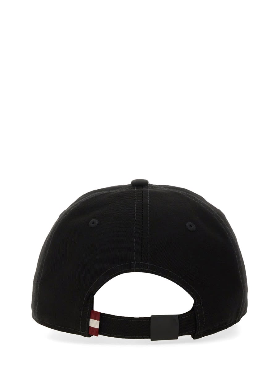 Bally Logo-print Cotton Baseball Cap In Black