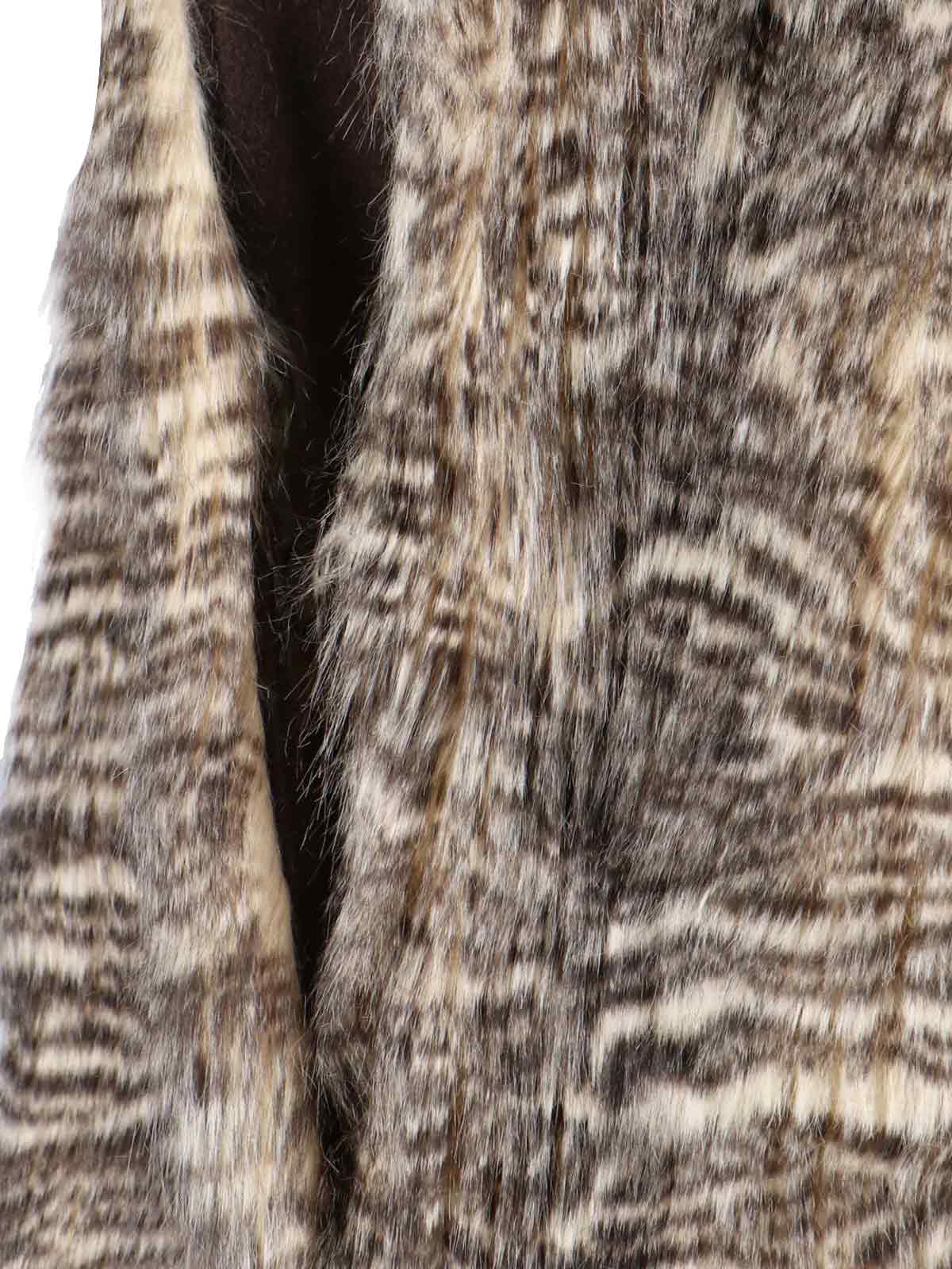 Entire Studios Single-breasted Faux Fur Coat In Neutral