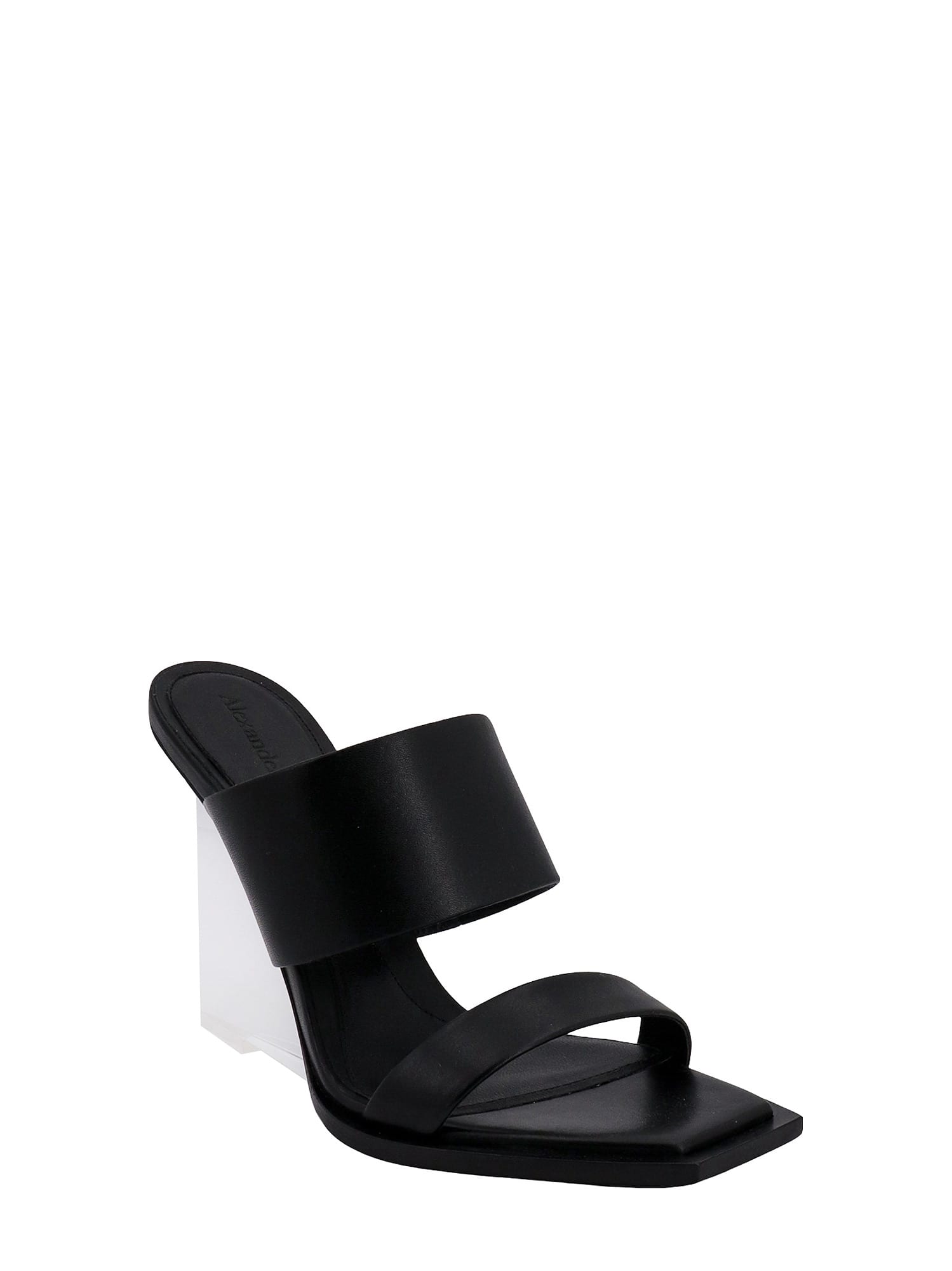 新品登場 【AALTO】BLACK carf sandal slipper LEATHER ミュール - www