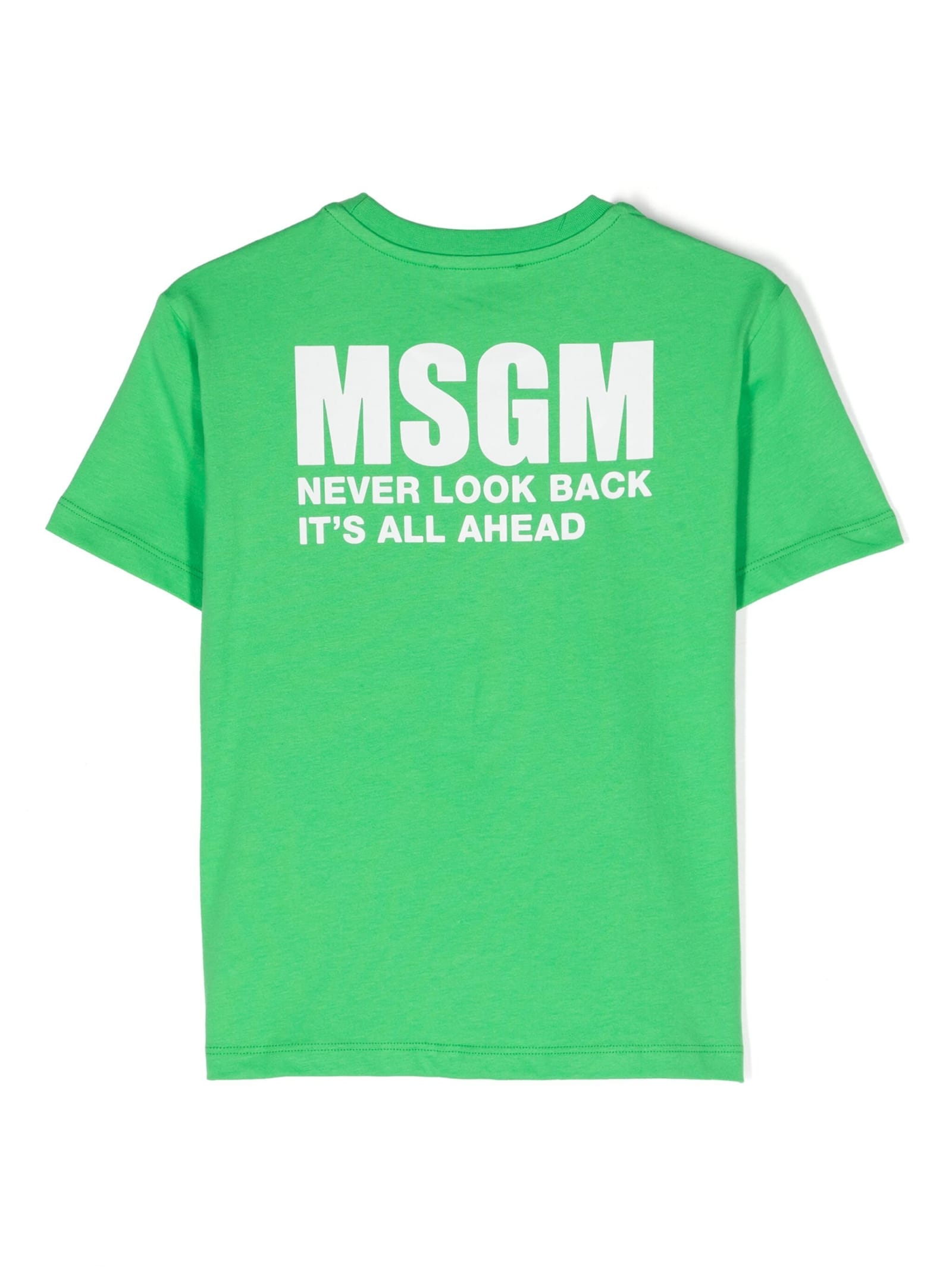 Shop Msgm T-shirt Con Logo In Green