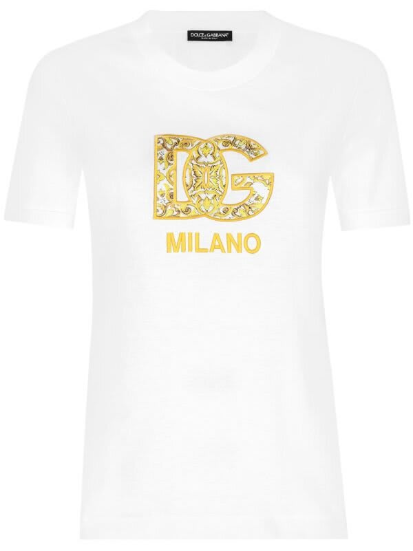 Shop Dolce & Gabbana T Shirt Logo In Bianco