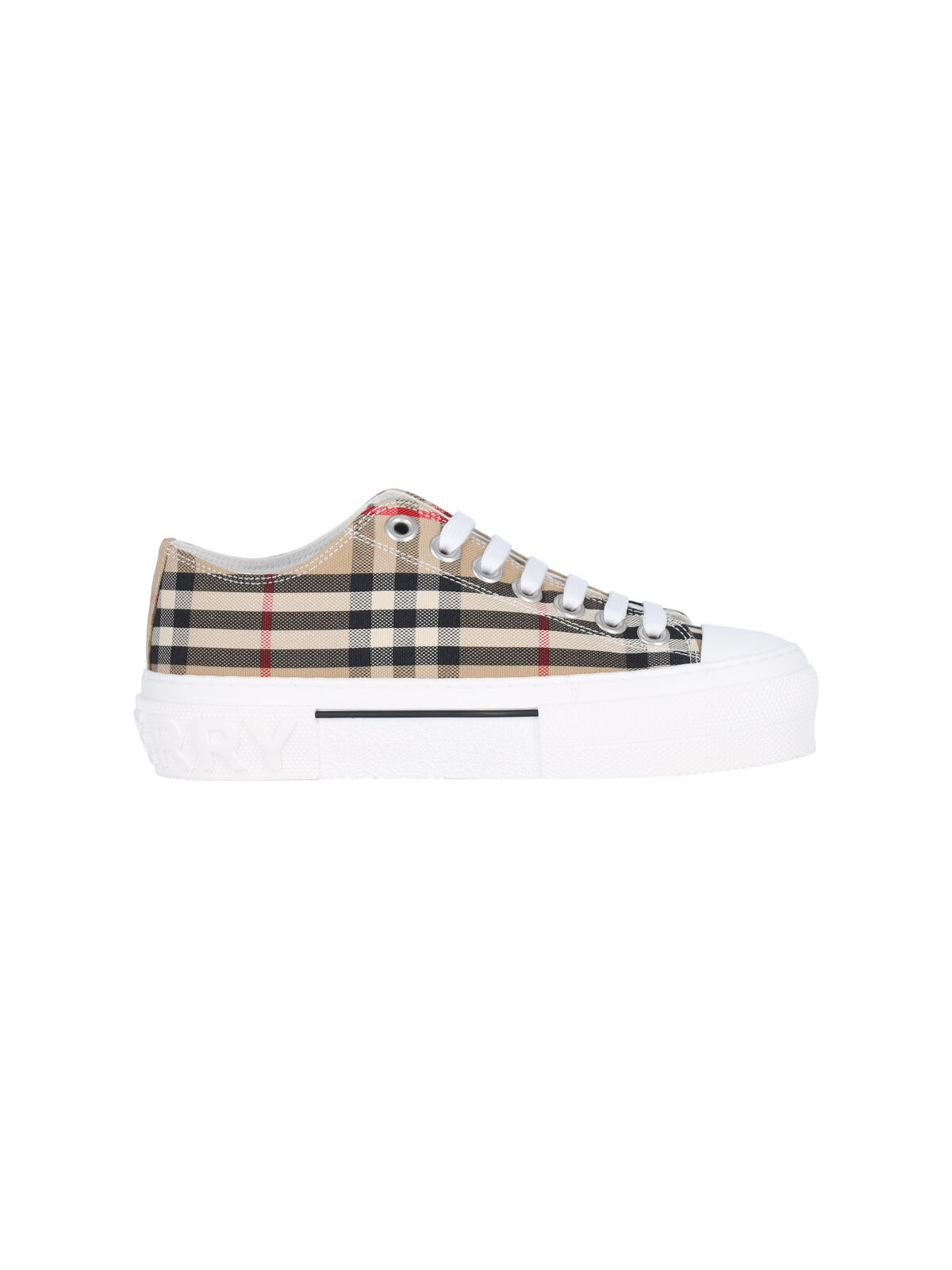Burberry Tnr Jack Low Sneakers In Neutral