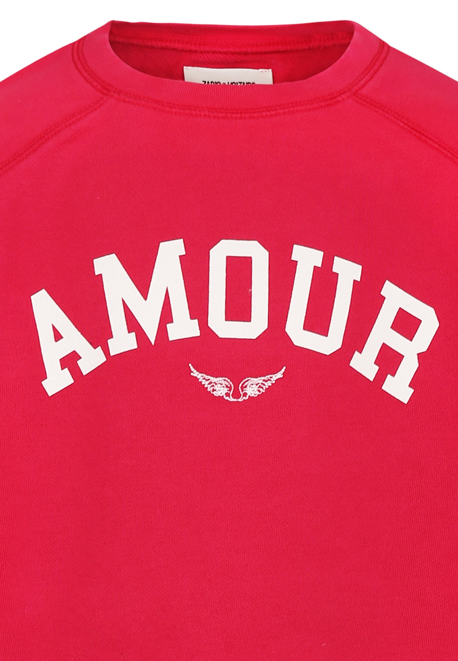 Zadig & Voltaire Fuchsia Sweatshirt For Girl With Writing In Fuchsia