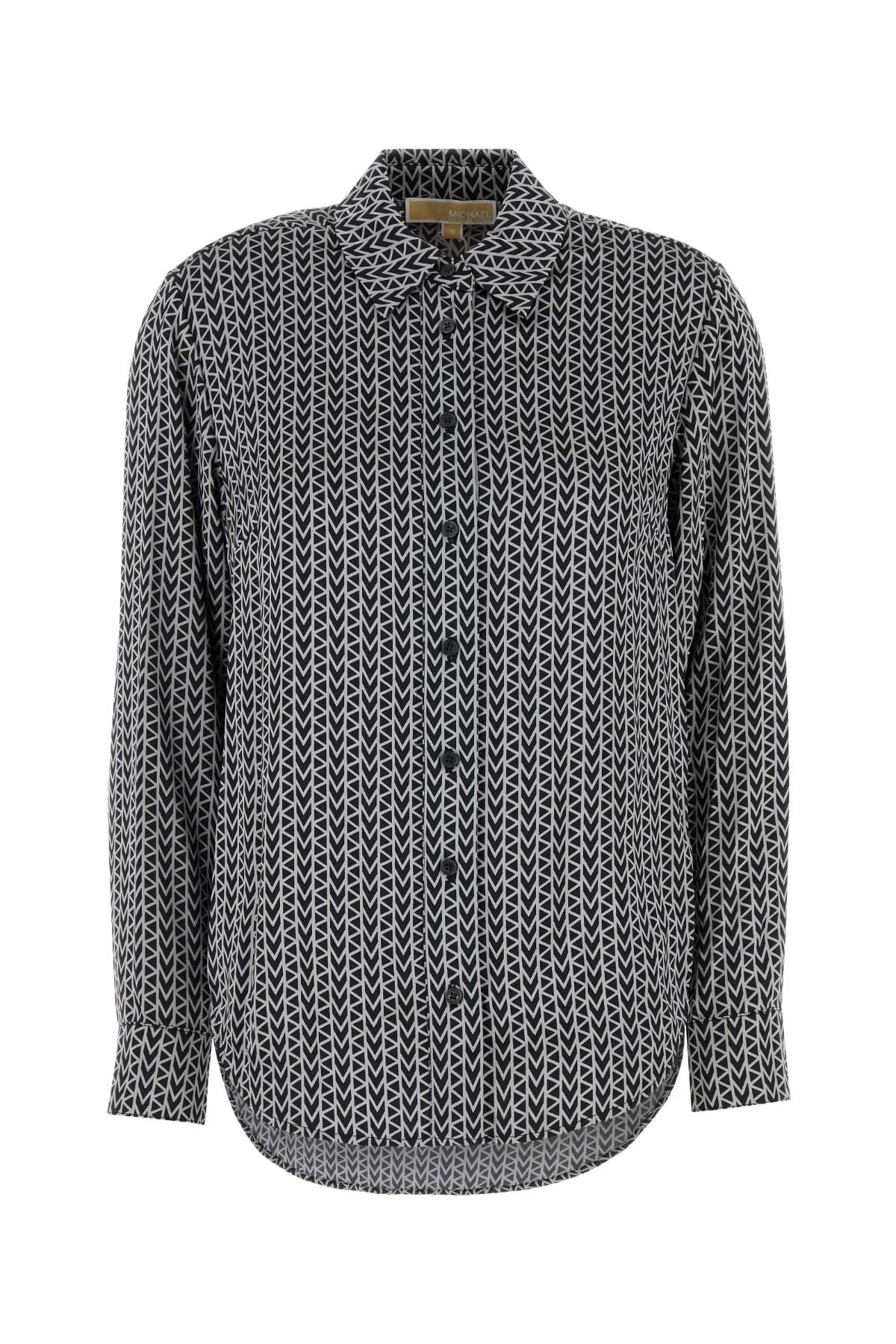 Michael Kors Embroidered Satin Shirt