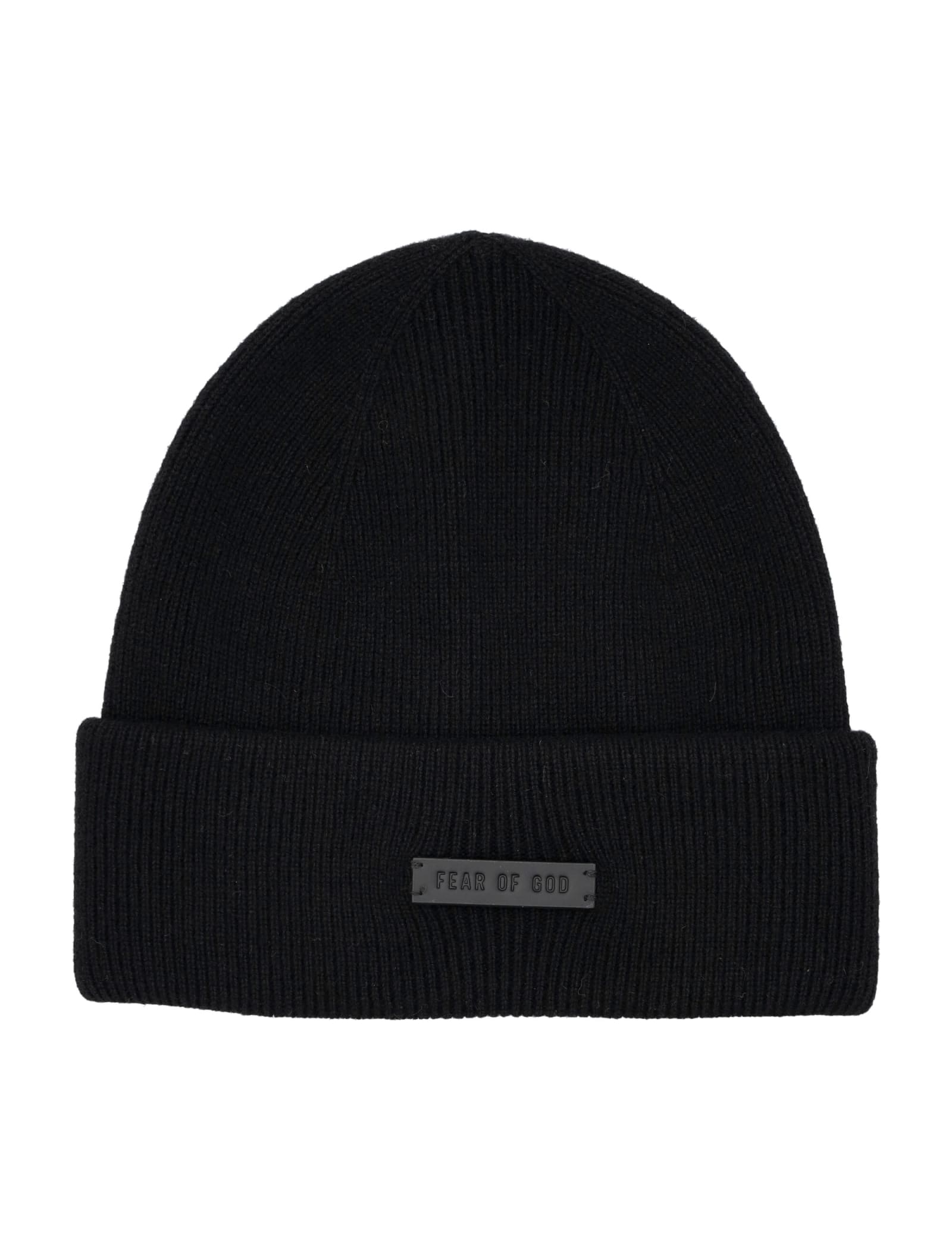 Shop Fear Of God Cashmere Beanie In Black