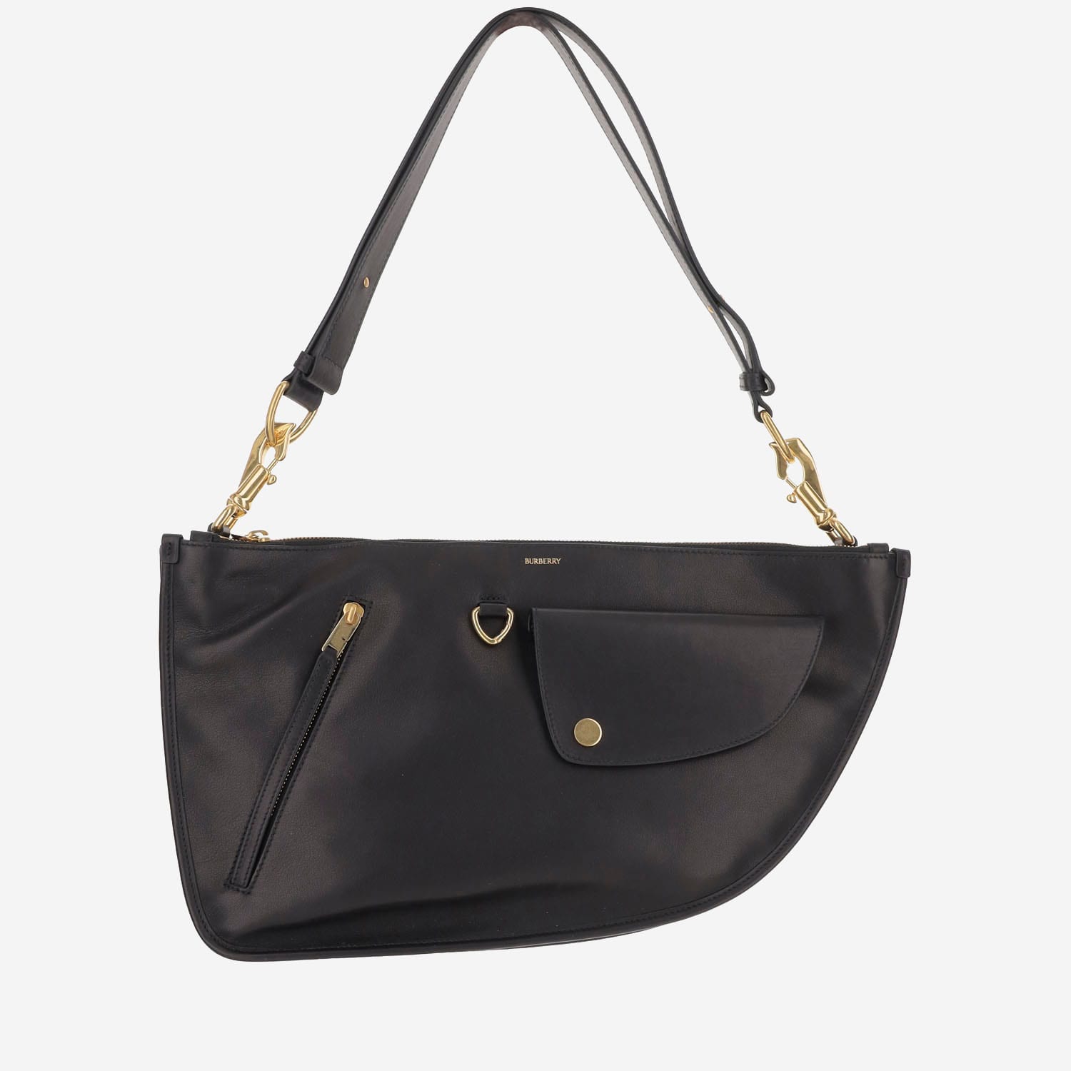 Burberry Double Shield Bag In Black