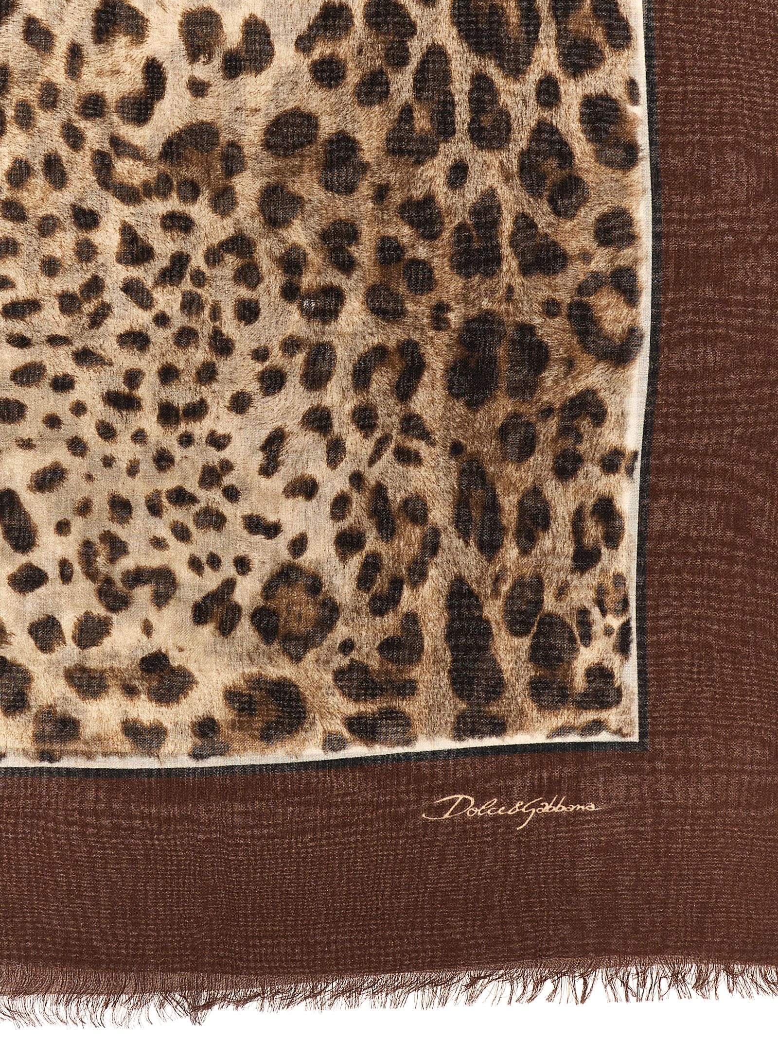 X Kim Kardashian Leopard Print Silk Twill Scarf in Multicoloured