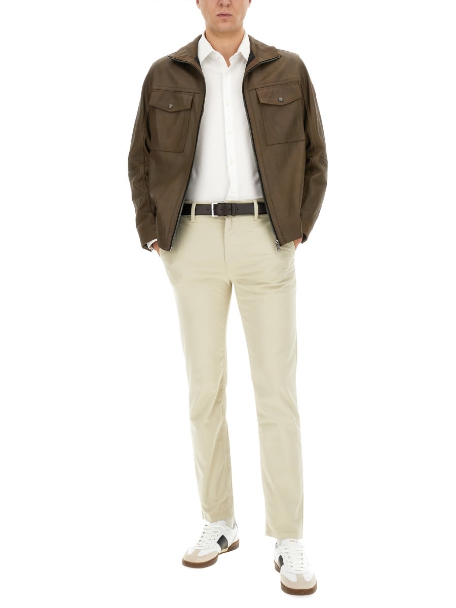 Shop Hugo Boss Jacket With Collar In Brown