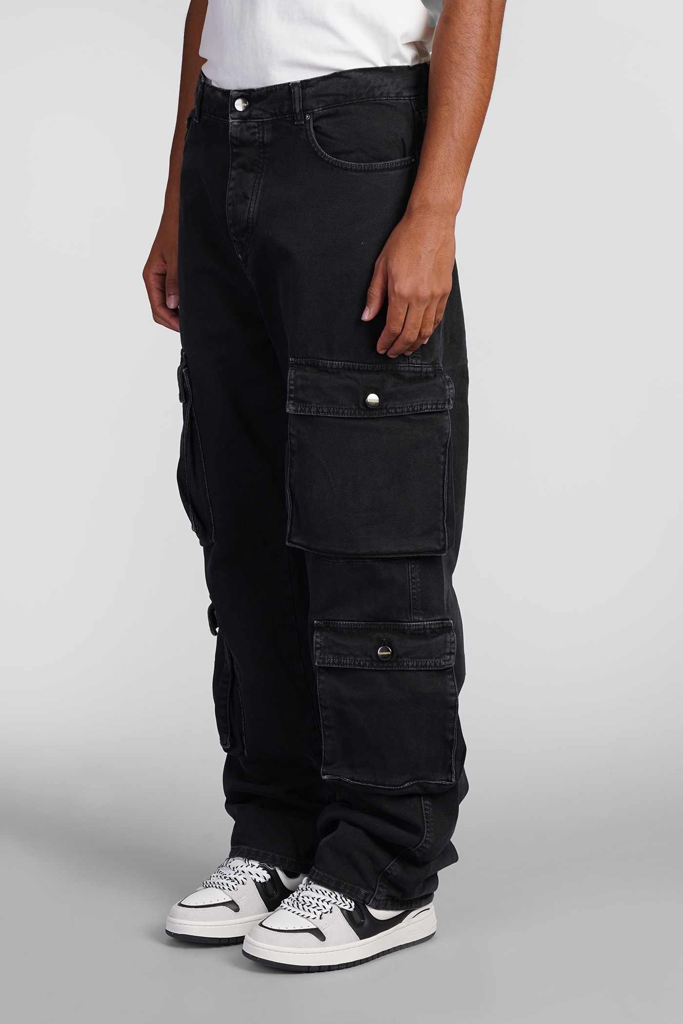 Shop Barrow Jeans In Black Cotton