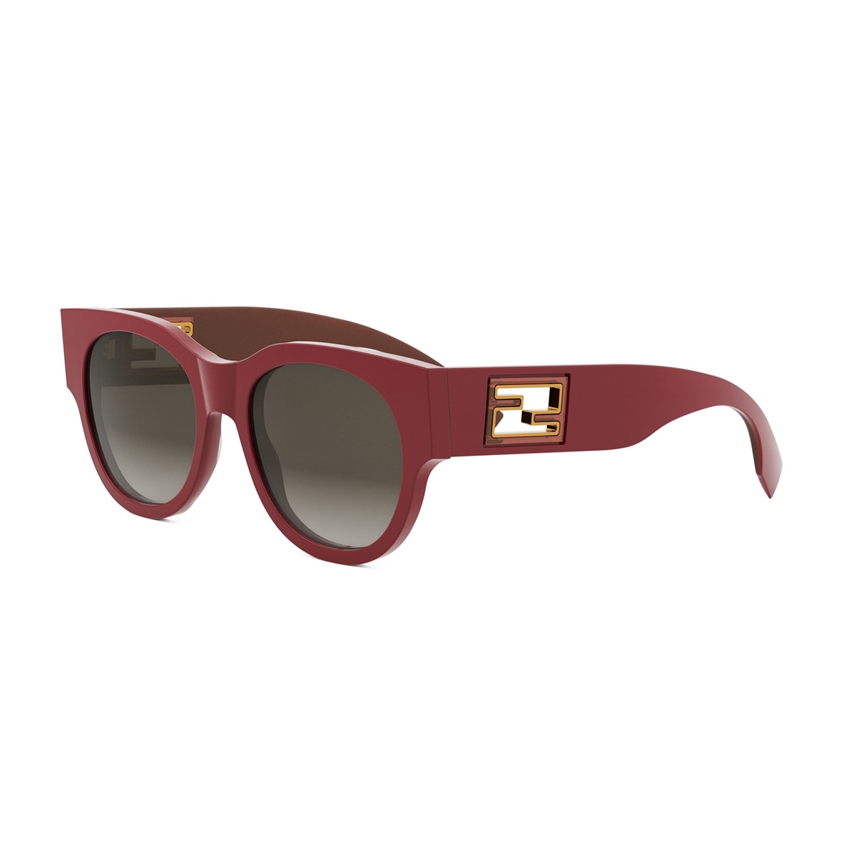 Shop Fendi Fe40147i Baguette Sunglasses In Rosso