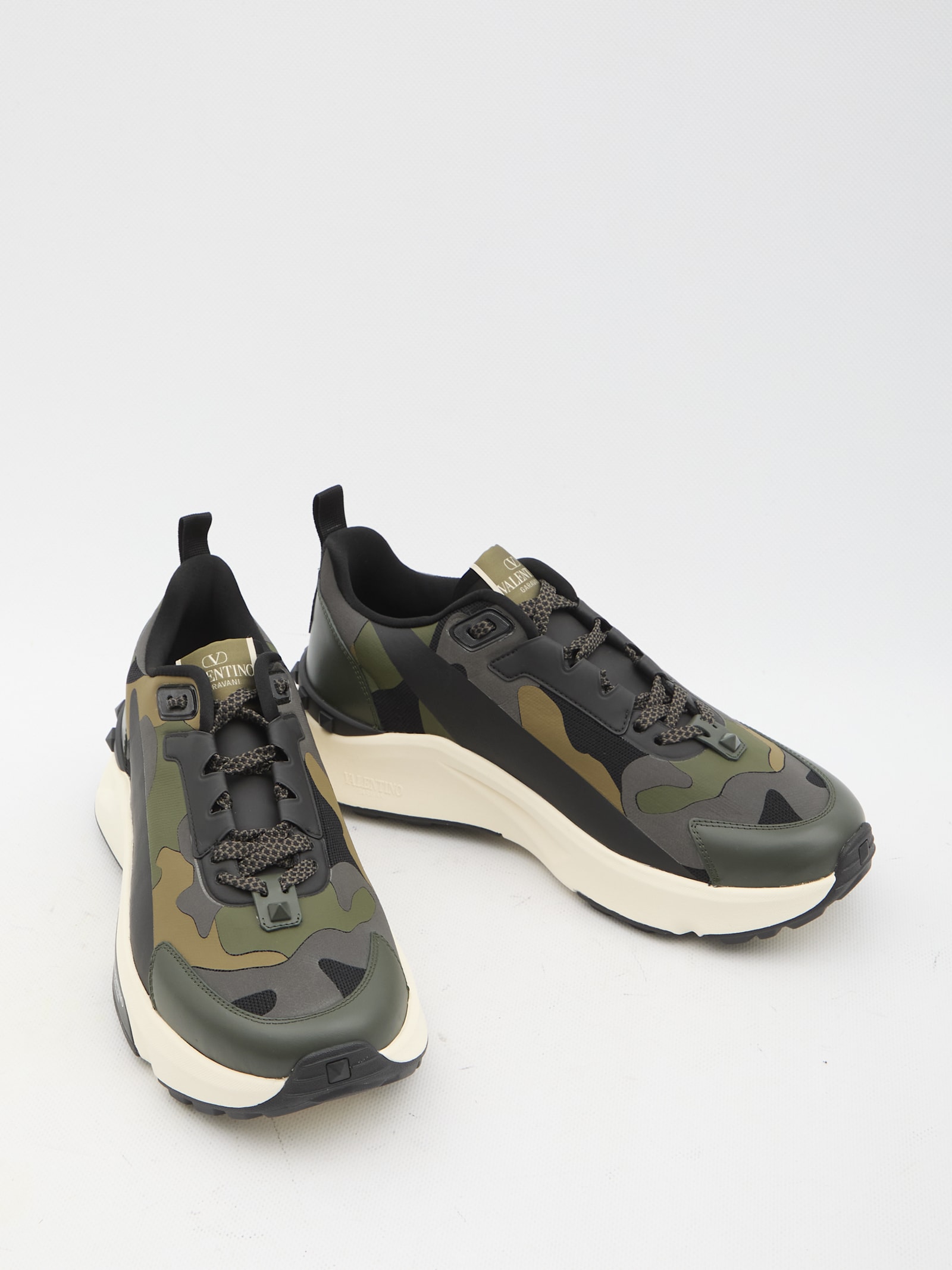 Shop Valentino Low Top True Act Camouflage Sneakers