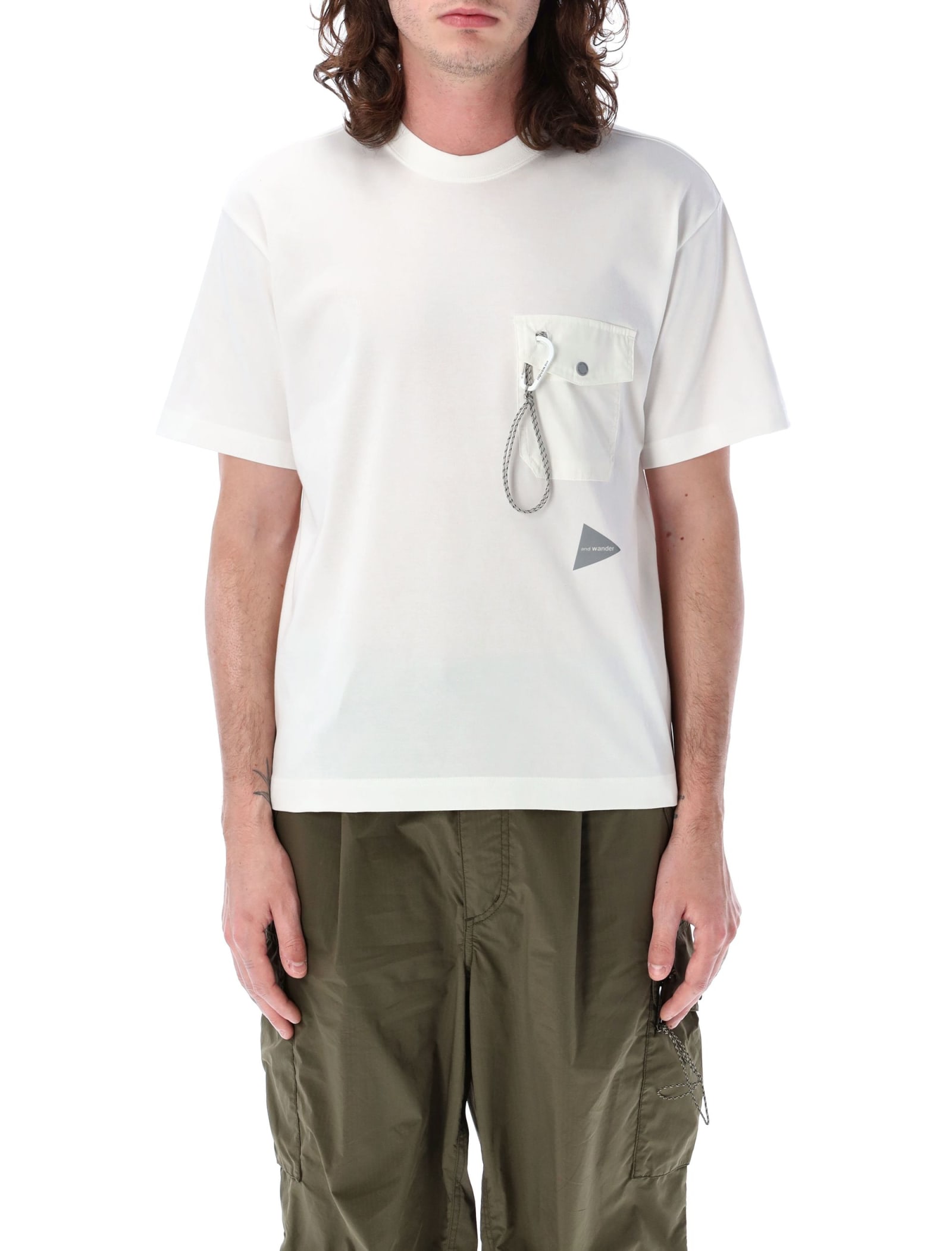 Shop And Wander Pocket T-shirt In White