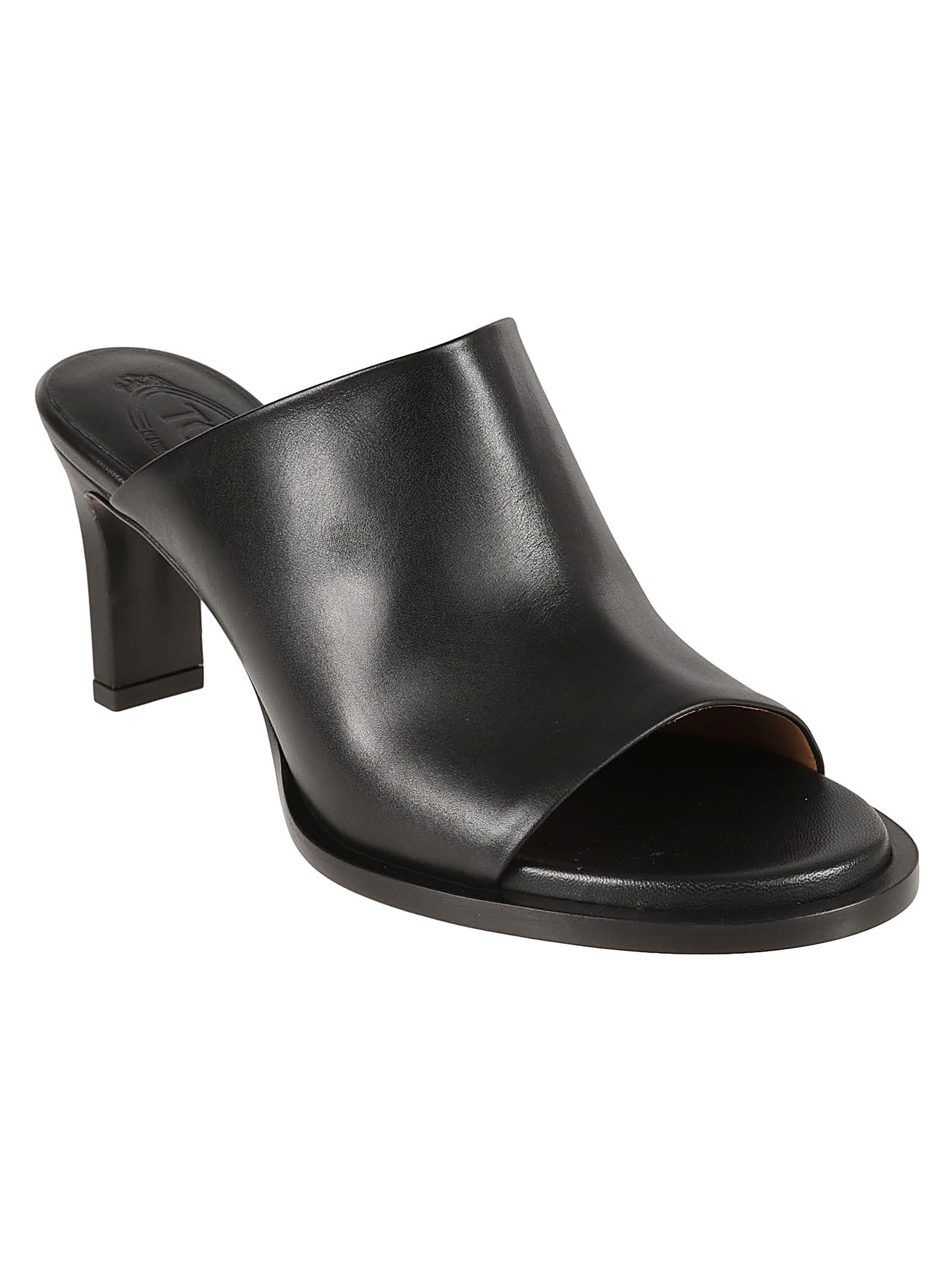 Tod's Mules In Leather In Black