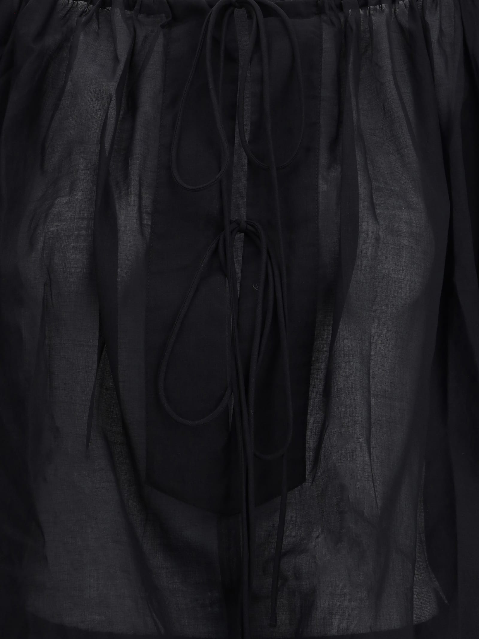 The Andamane Ribbon Tie Drawstring Blouse
