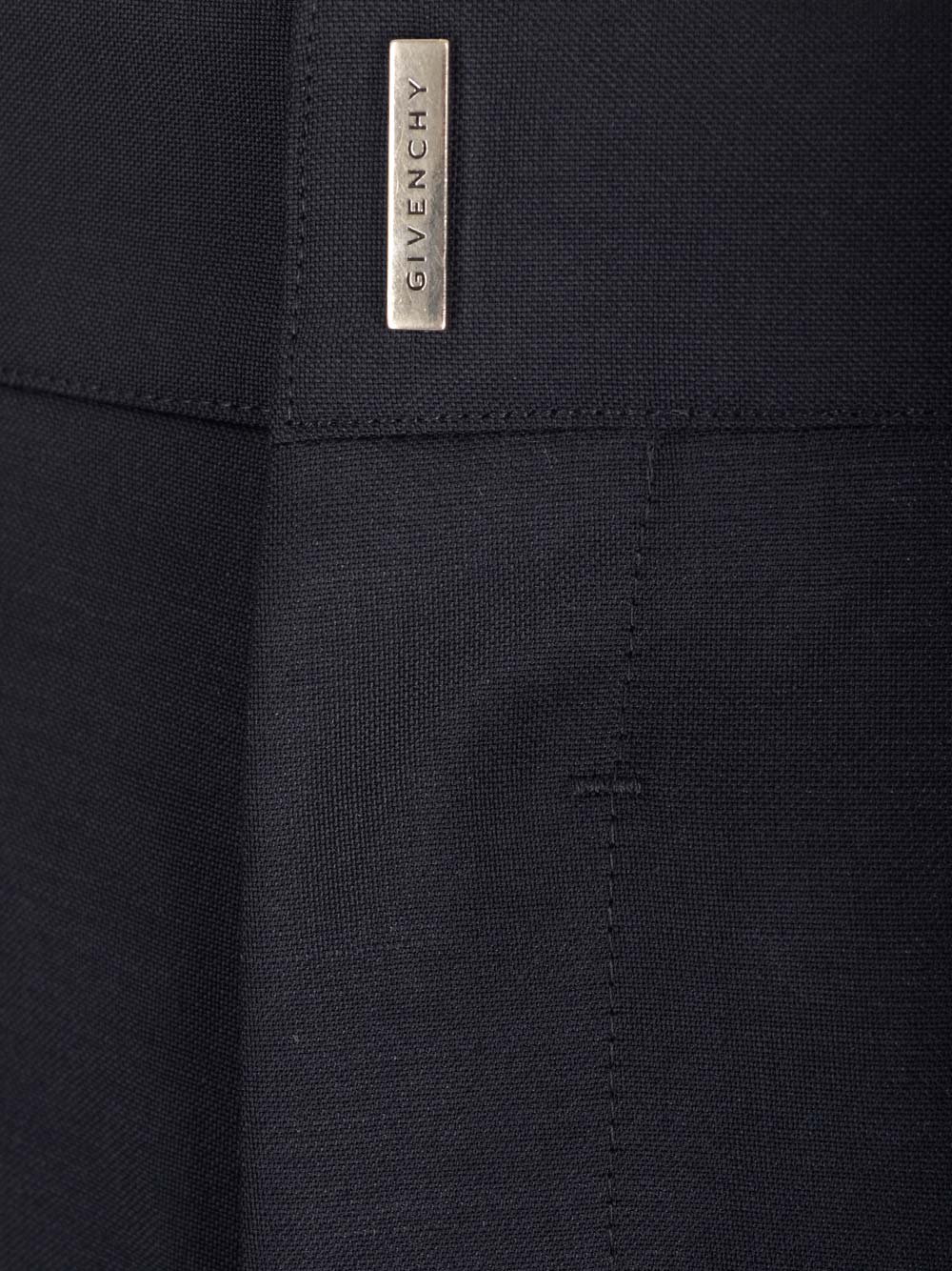 Givenchy Mens Satin-panel Flared Wool-blend Trousers Navy In Blue