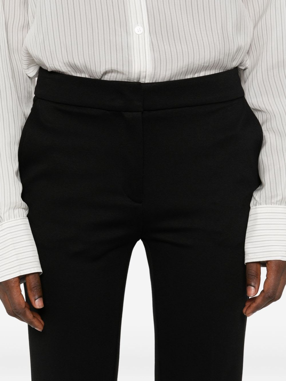 Via Masini 80 Straight Trousers In Black