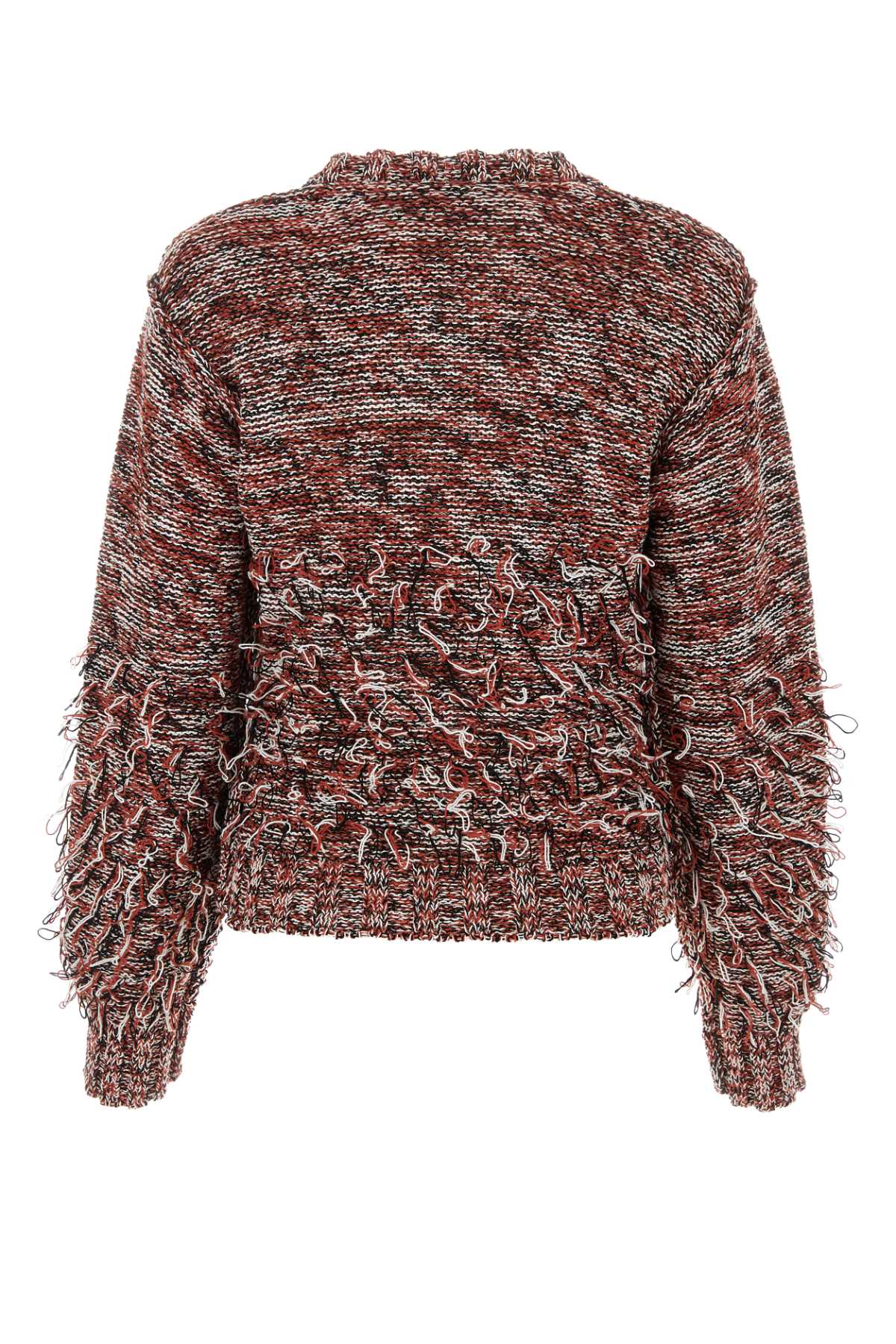 Durazzi Milano Embroidered Cotton Blend Sweater In Brickred