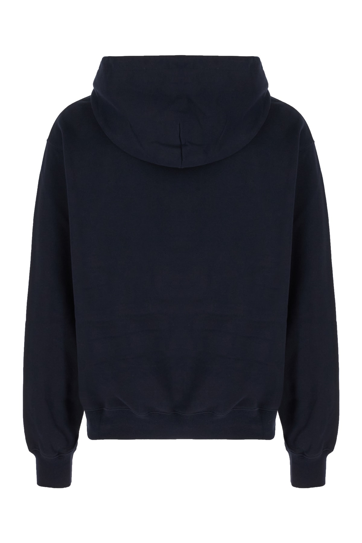 Gucci Blue Hoodie With Drawstring Hood And Logo Print On The Front In Jersey Man In Blu