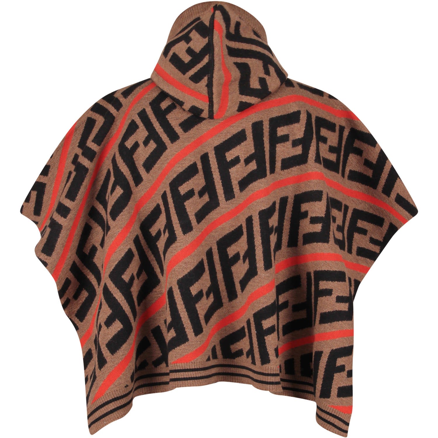 fendi ff logo poncho