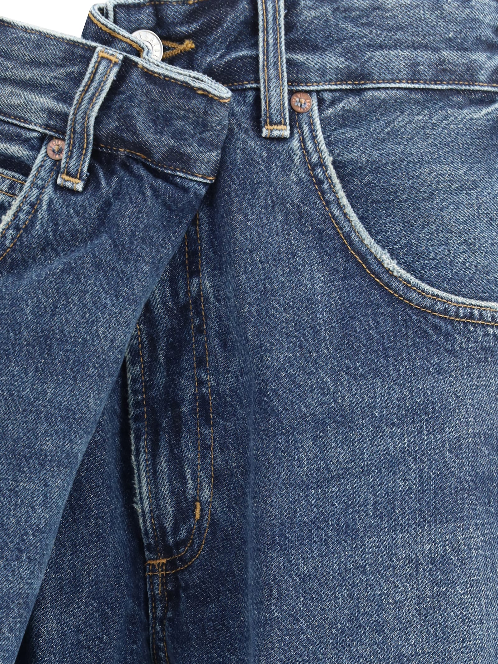 Agolde Vana Wide Leg Jeans In Blue