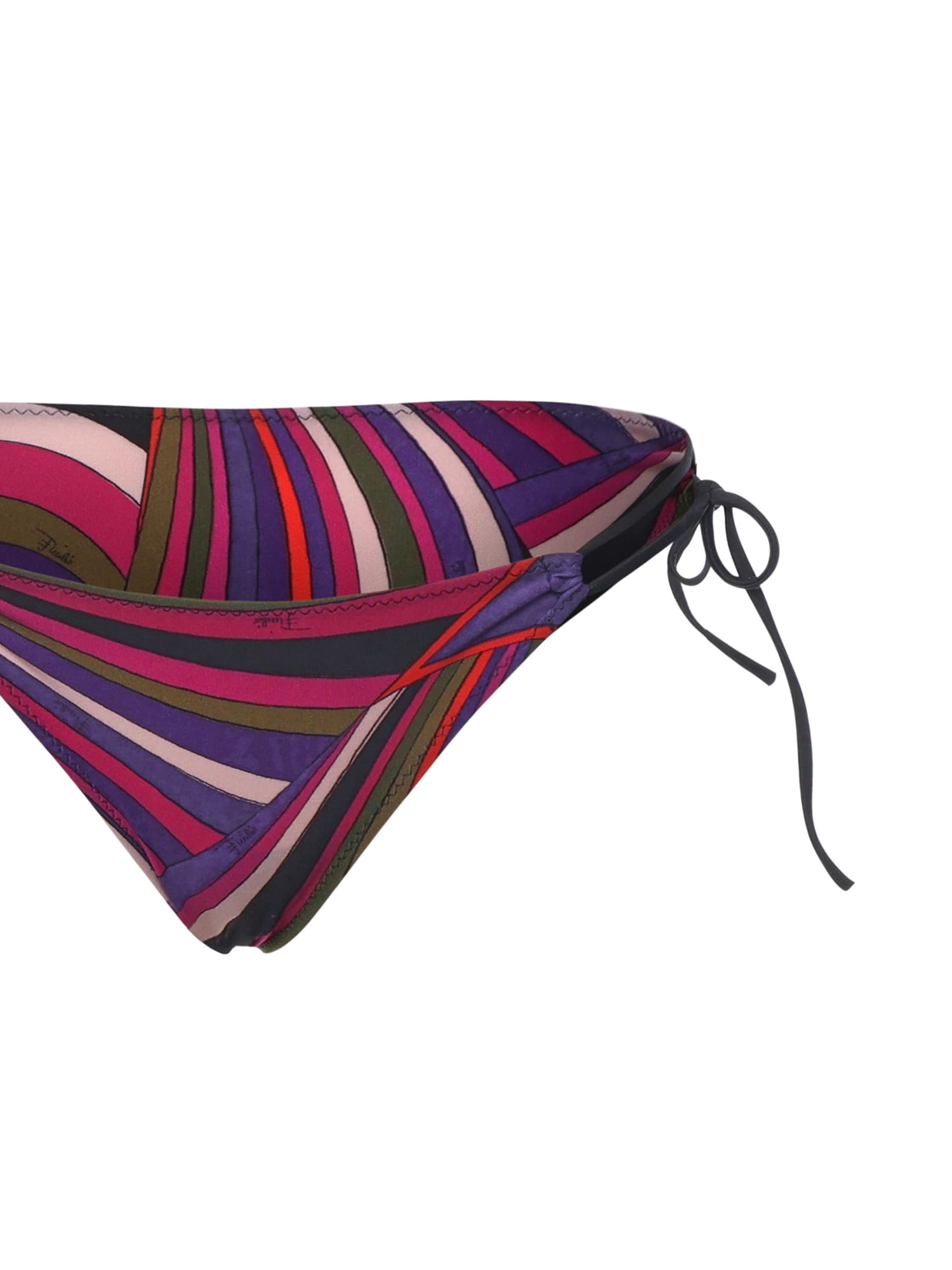 Pucci Bikini Bottoms With Iris Print In Multi