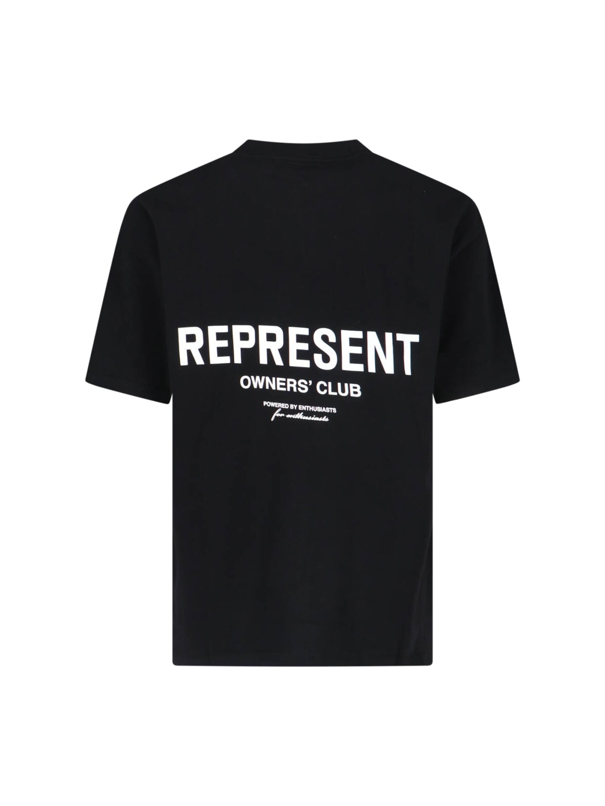 Represent Black Cotton T-shirt With Logo In Black