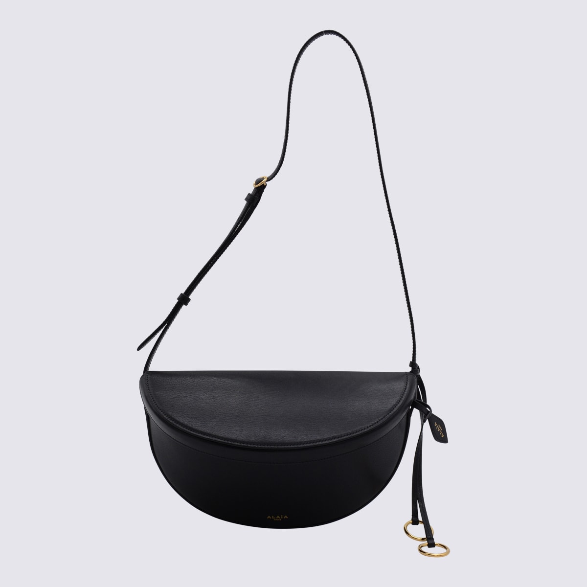 Alaïa Black Leather Crossbody Bag In Black