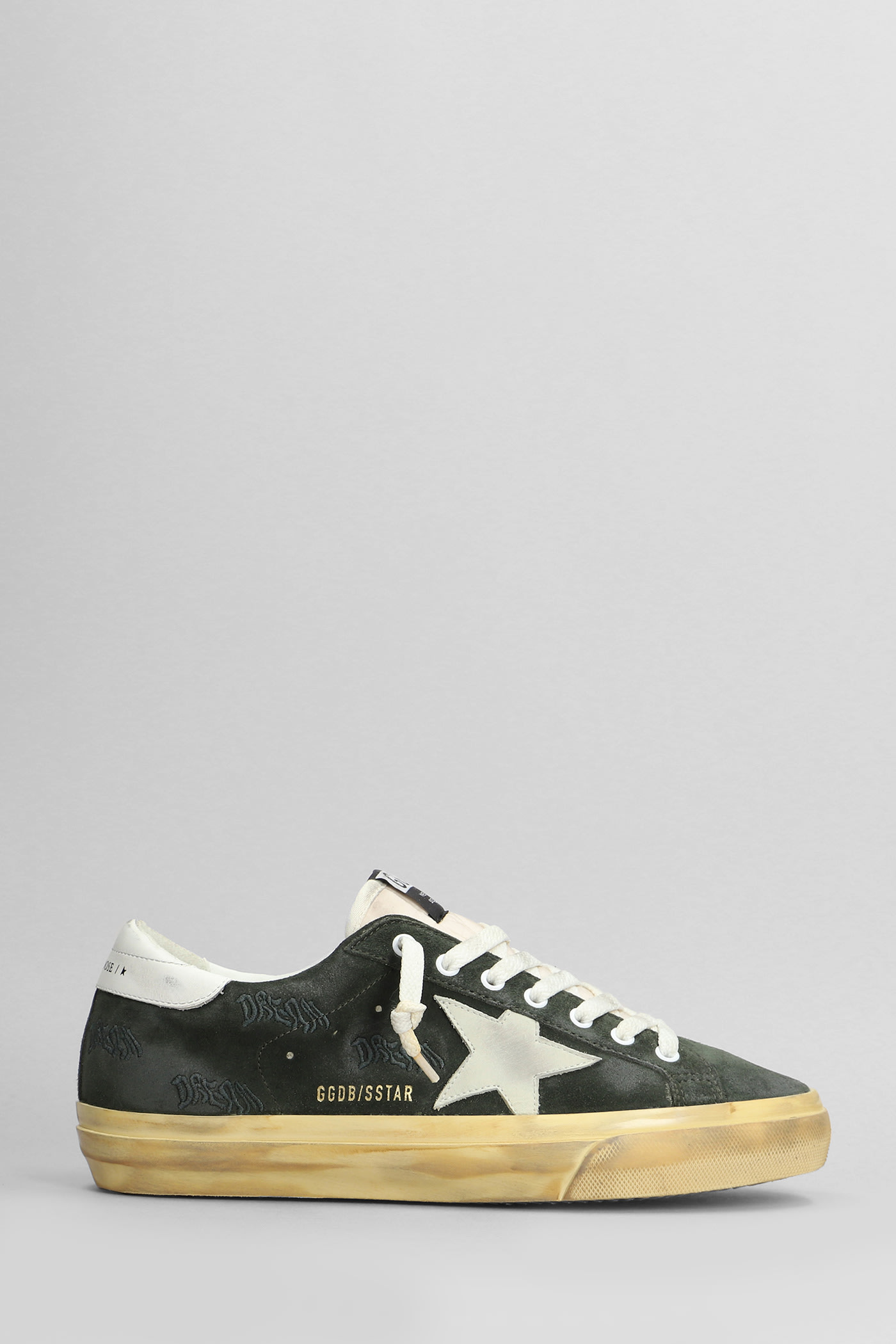 Shop Golden Goose Superstar Sneakers In Green Suede