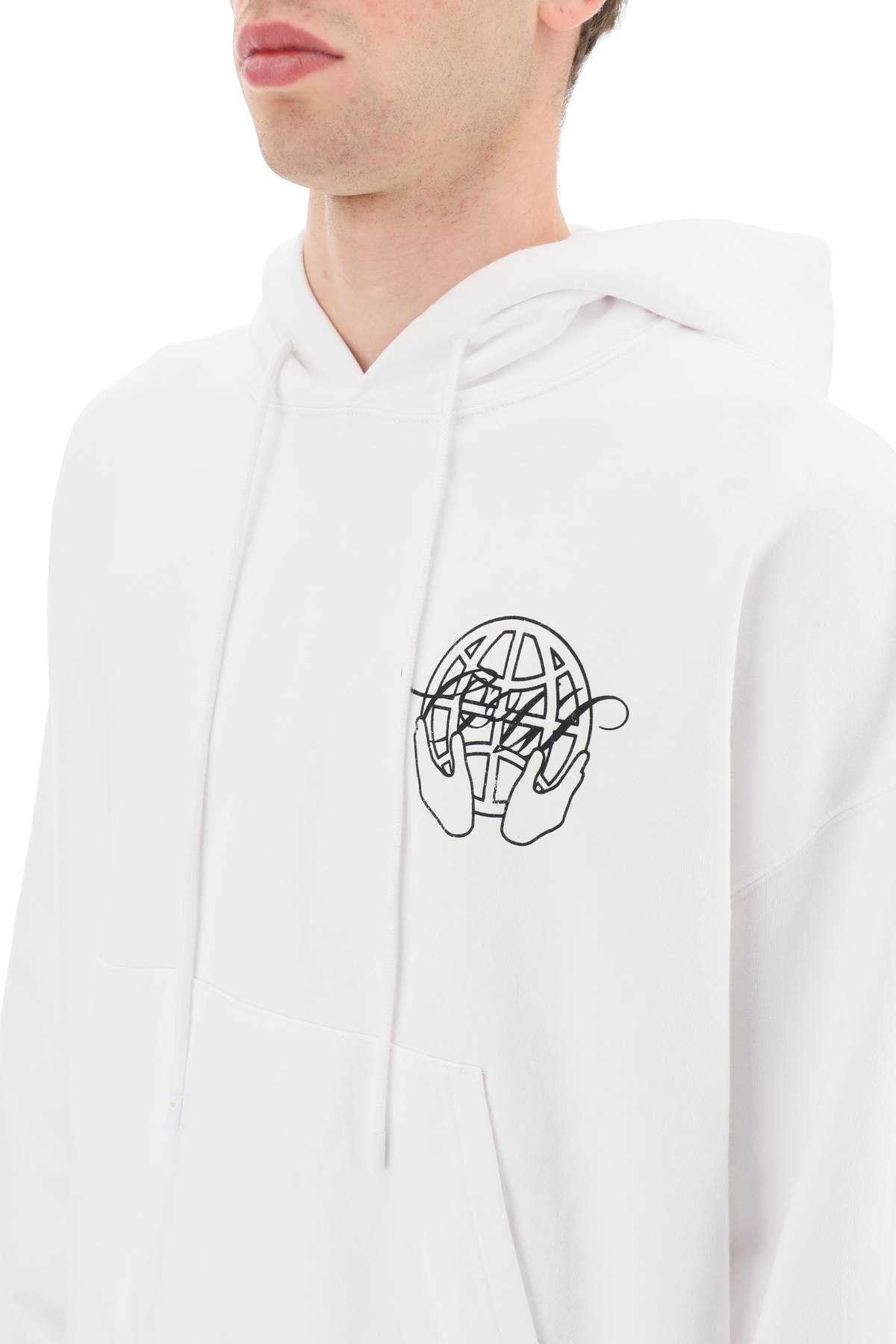 Off-white Hand Arrow Boxy Sweatshirt In White